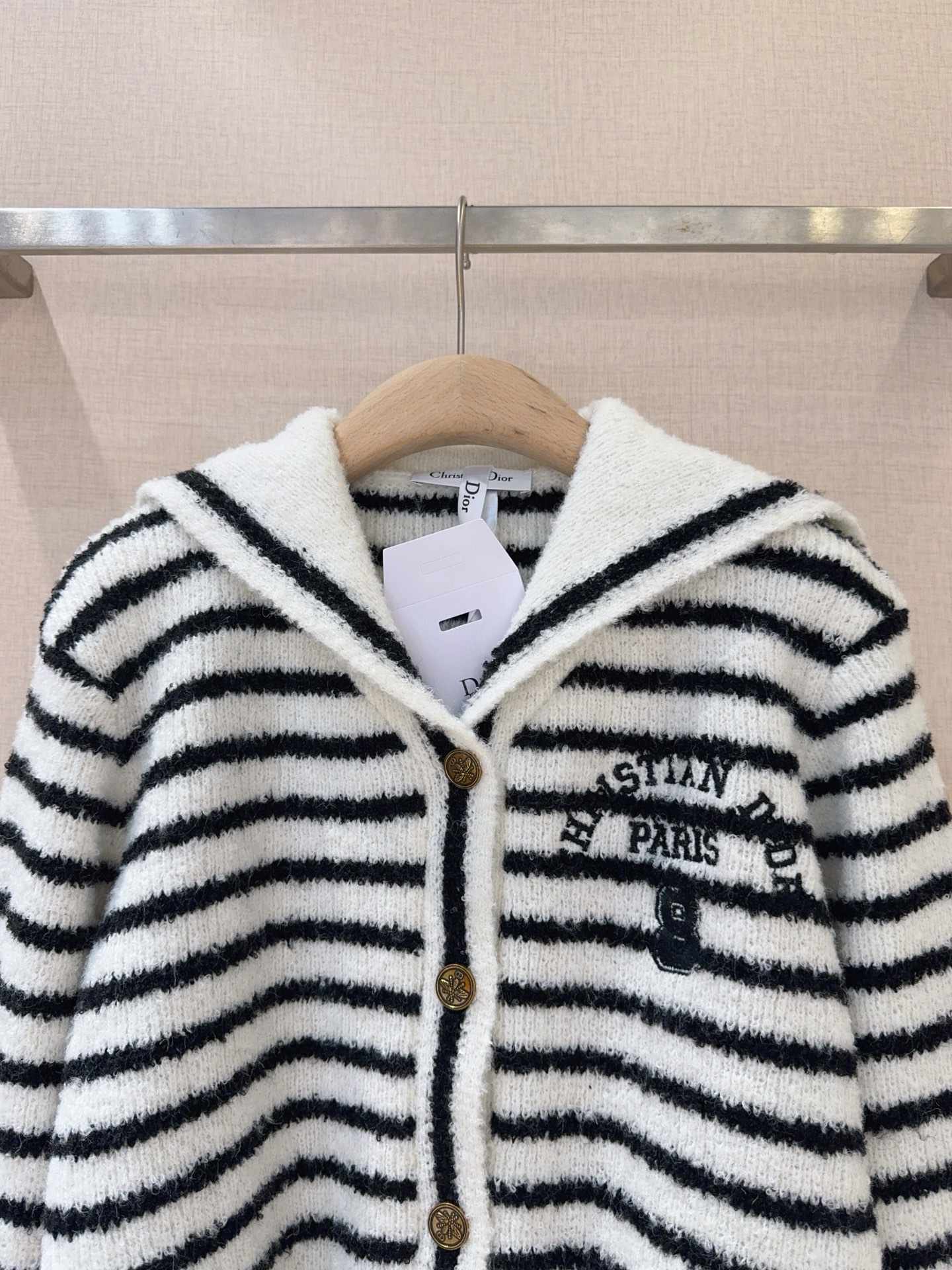 Striped Knit Sweater with Sailor Collar and Gold Buttons - Elegant & Comfortable 3 i1761377809055 5904 0 1