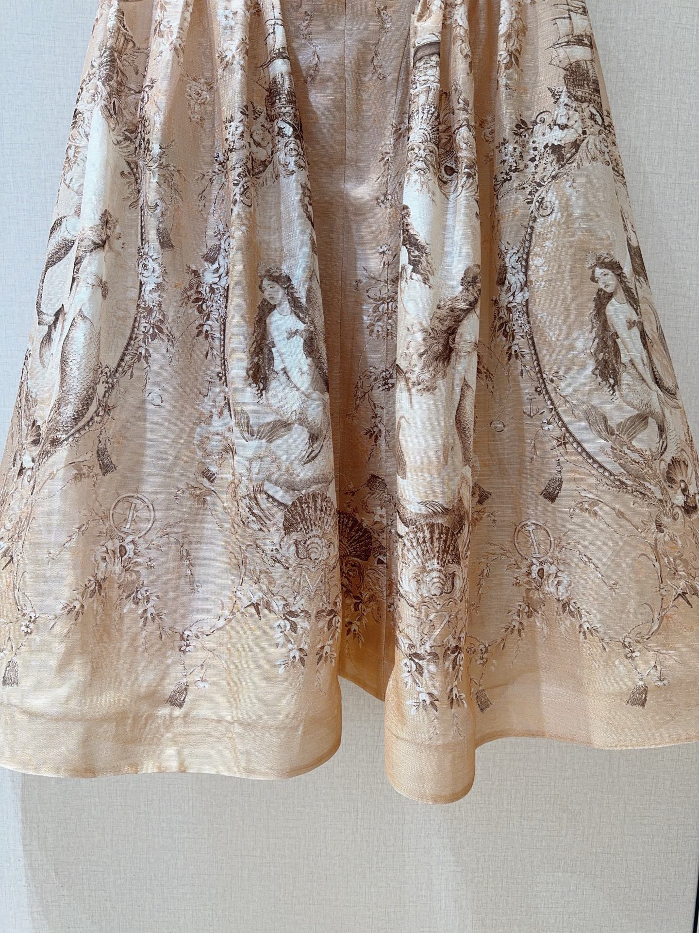 ZIMMERM*A*N*N 新品推荐🆕……长款半身裙，选用丝麻欧根纱面料制成，裙腰固定式设计，配有一条可