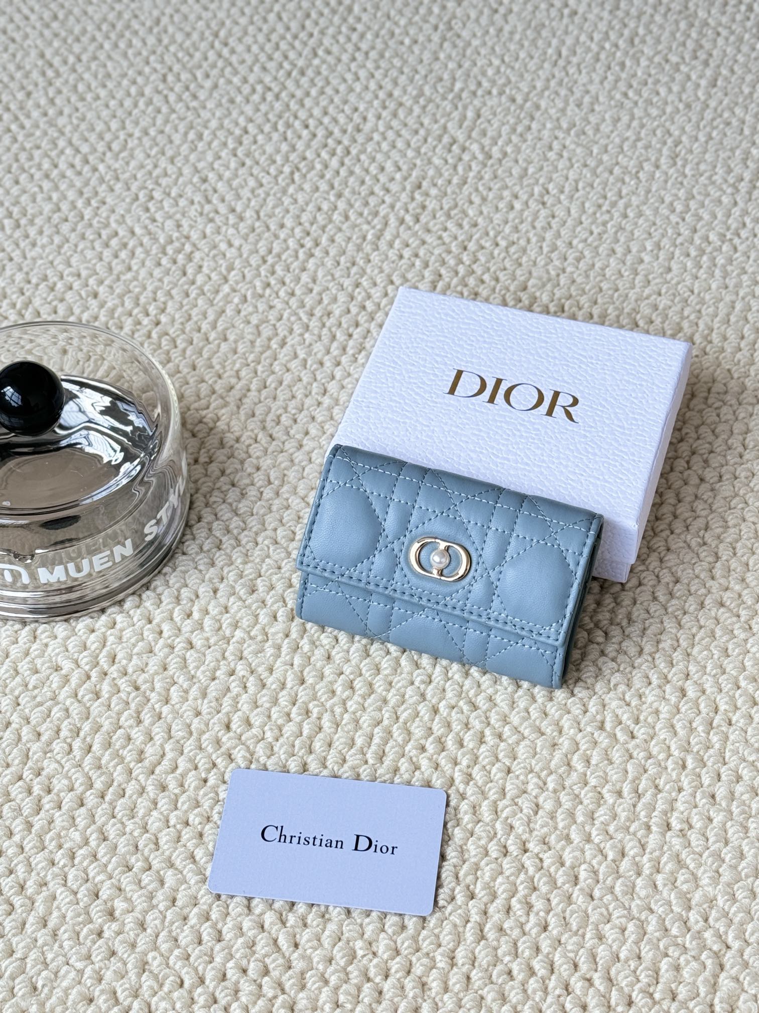 Dior Caro Wallet Card pack Lambskin Sheepskin Mini