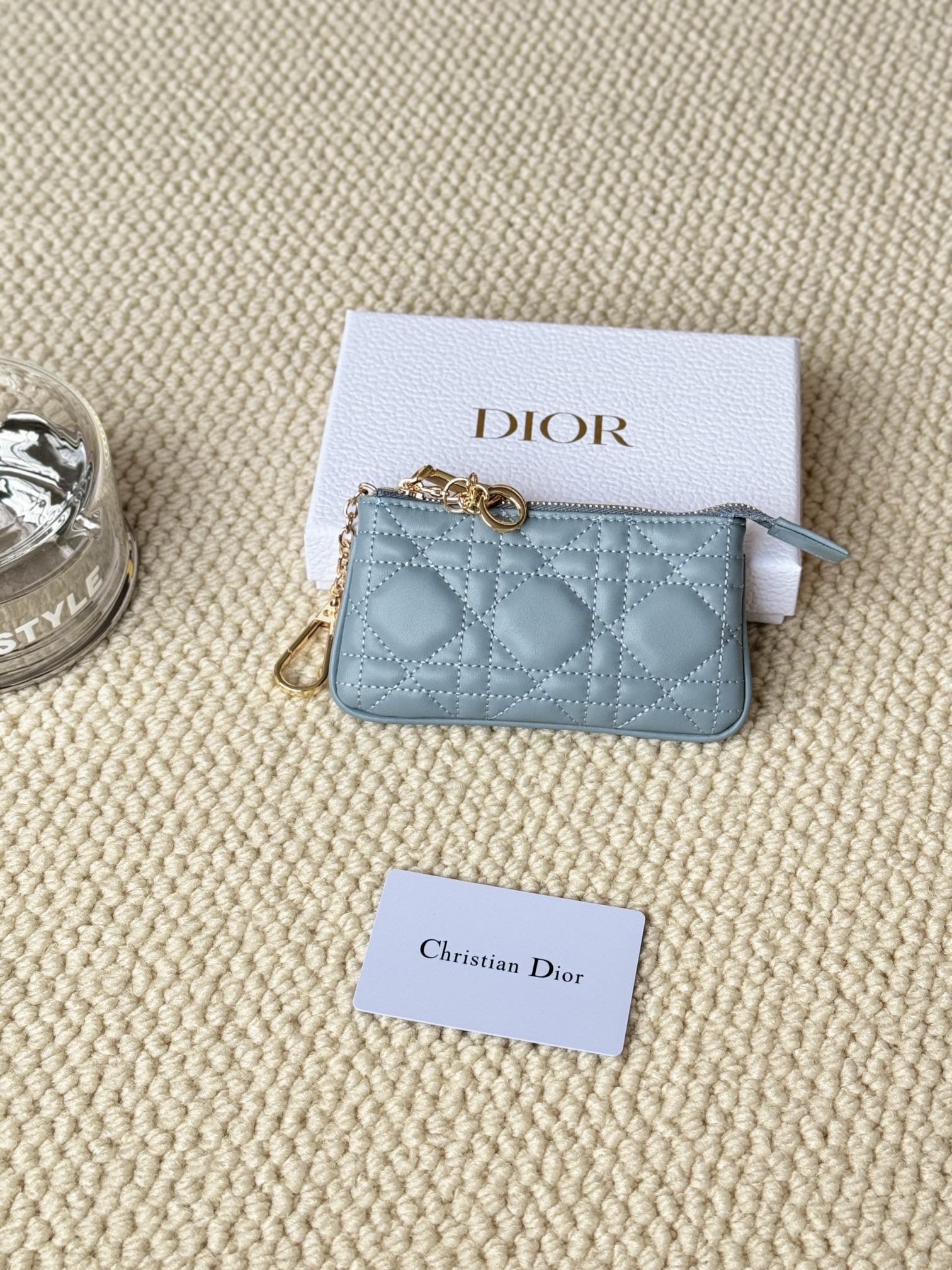 Dior Caro Wallet Lambskin Sheepskin Mini