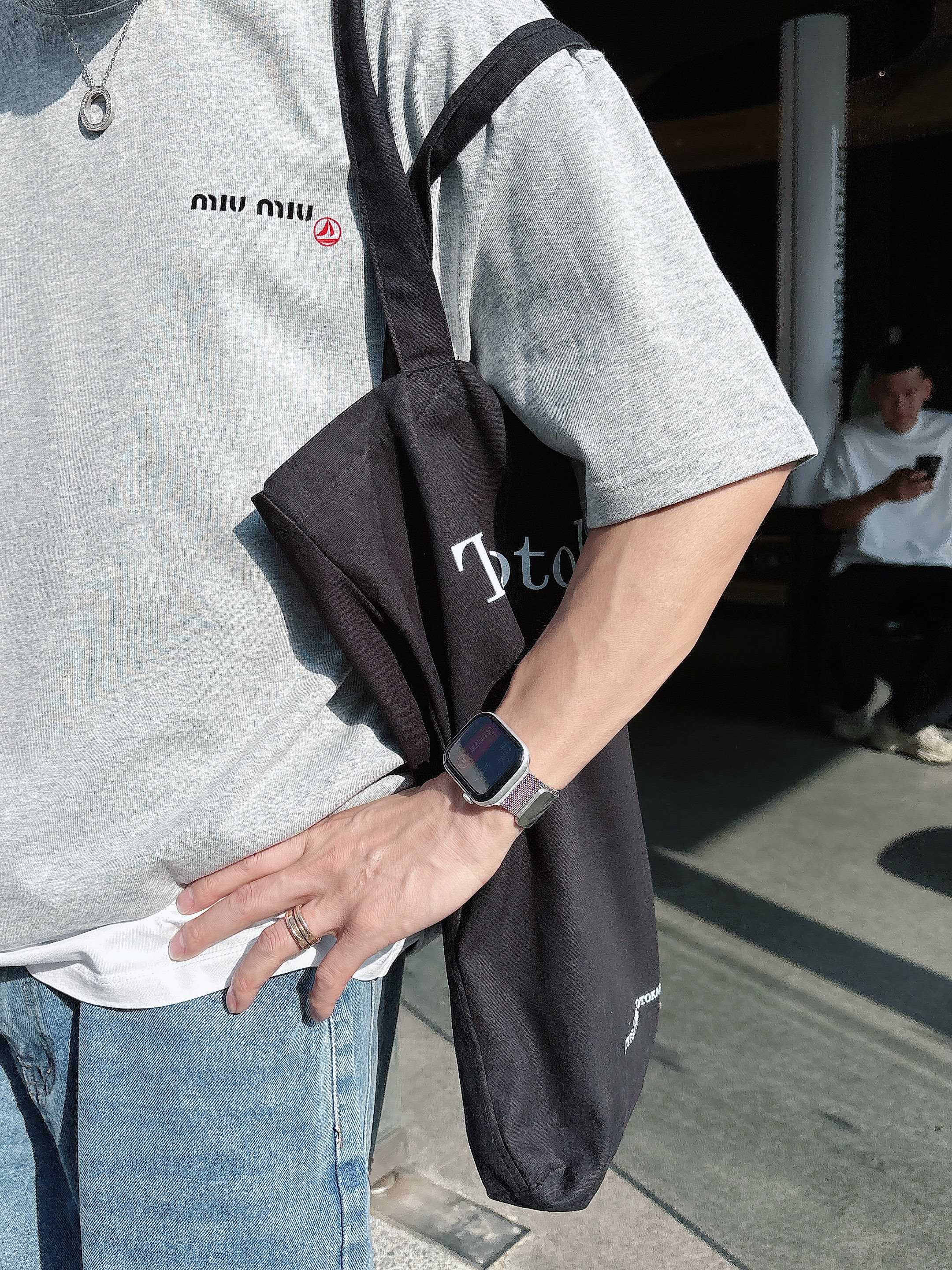 Petit Bateau x Miu Miu 联名 圆领短袖T恤服装,miumiu,男,女 4