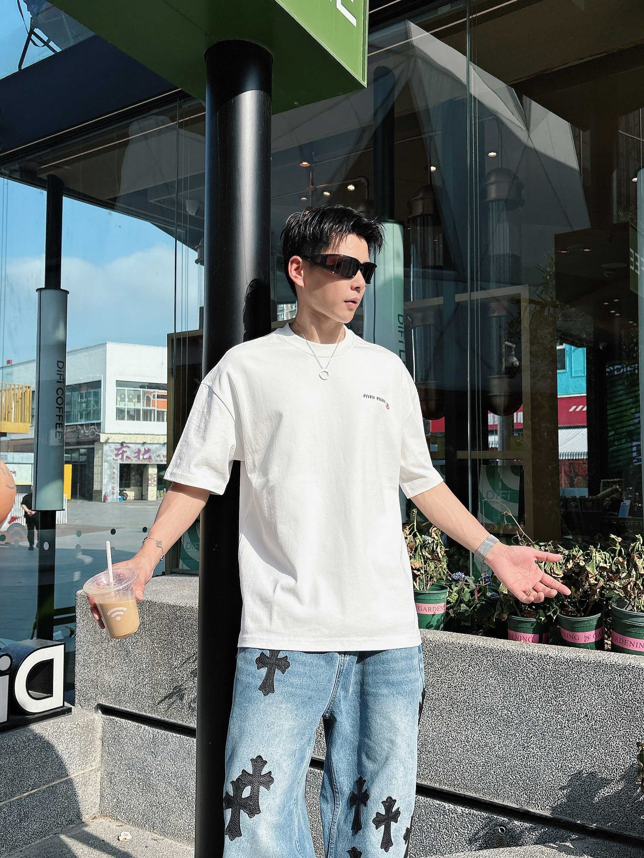 Petit Bateau x Miu Miu 联名 圆领短袖T恤服装,miumiu,男,女 7