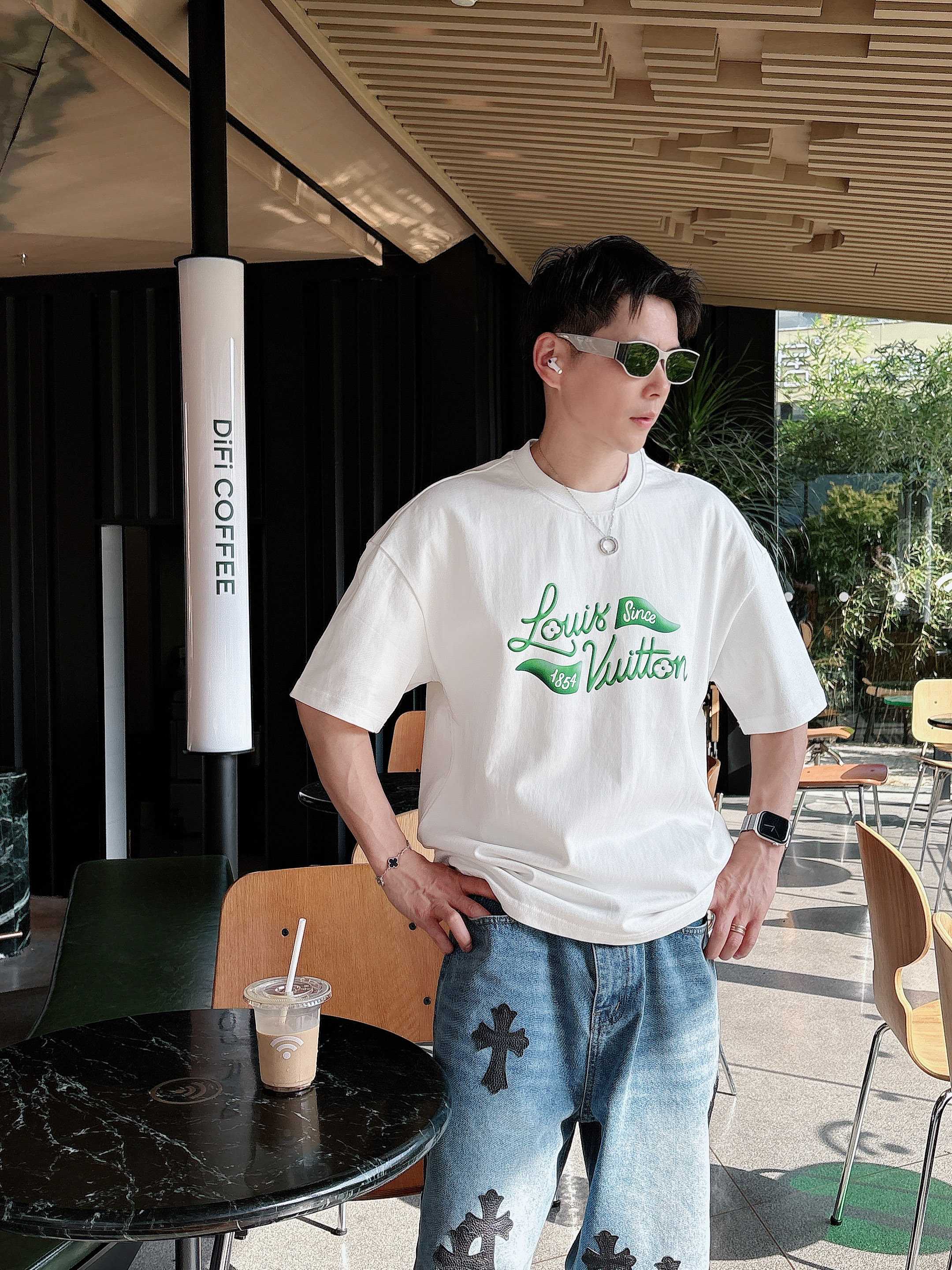 LV 高尔夫系列 圆领短袖T恤服装,lv,男,女 6