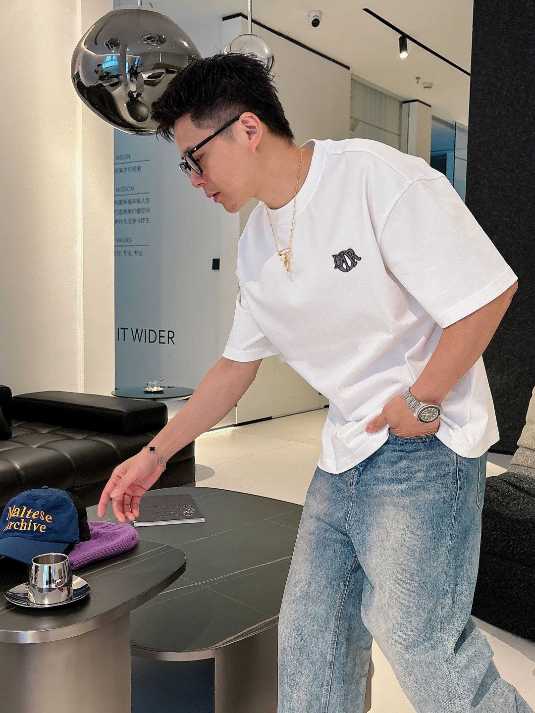 Dior Charm T恤服装,男,女,dior 6