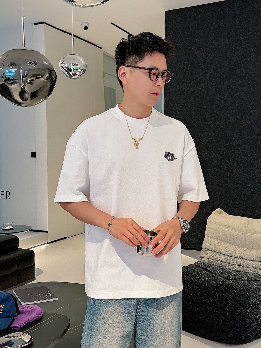 Dior Charm T恤服装,男,女,dior 7