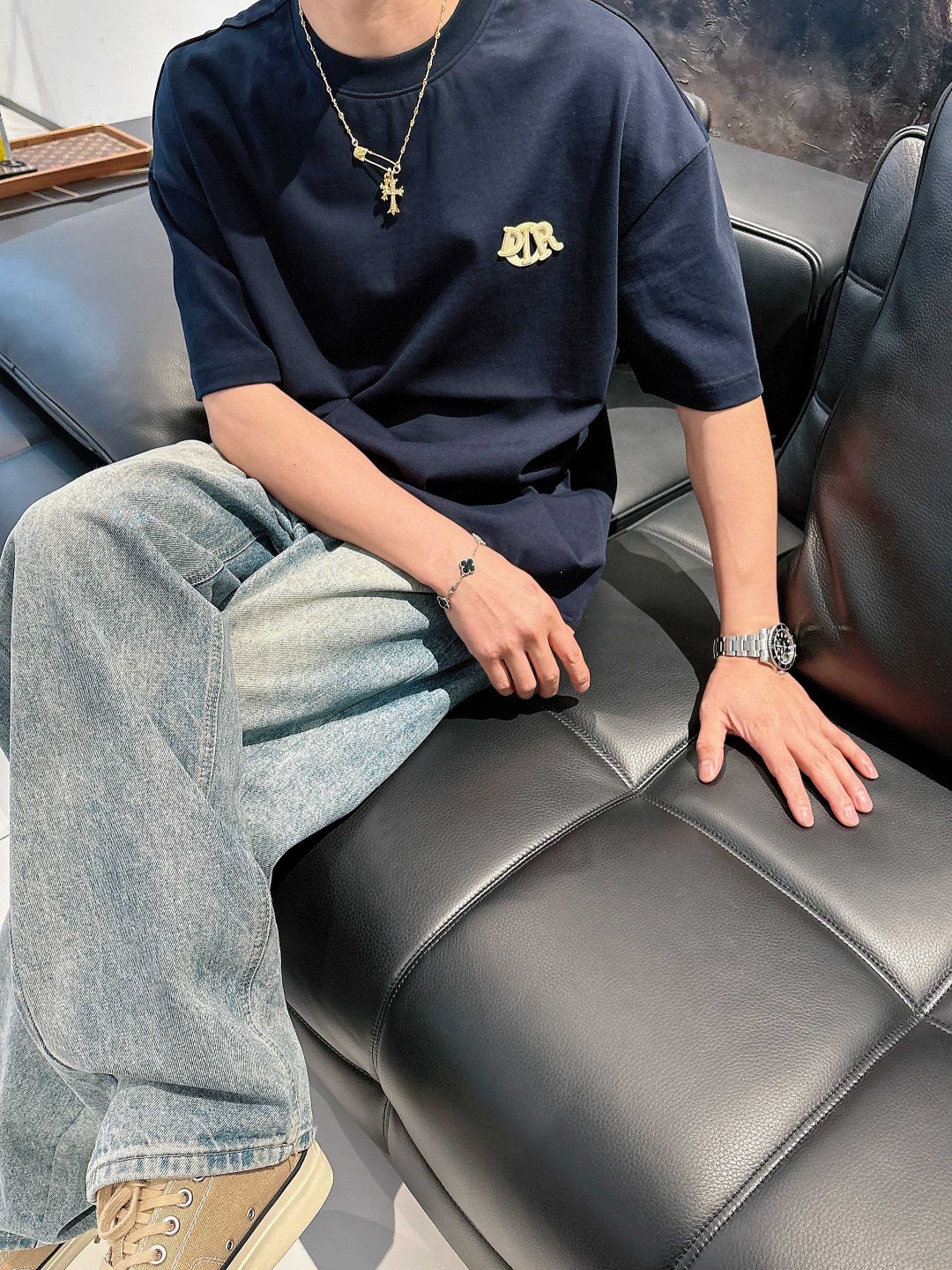 Dior Charm T恤服装,男,女,dior 6