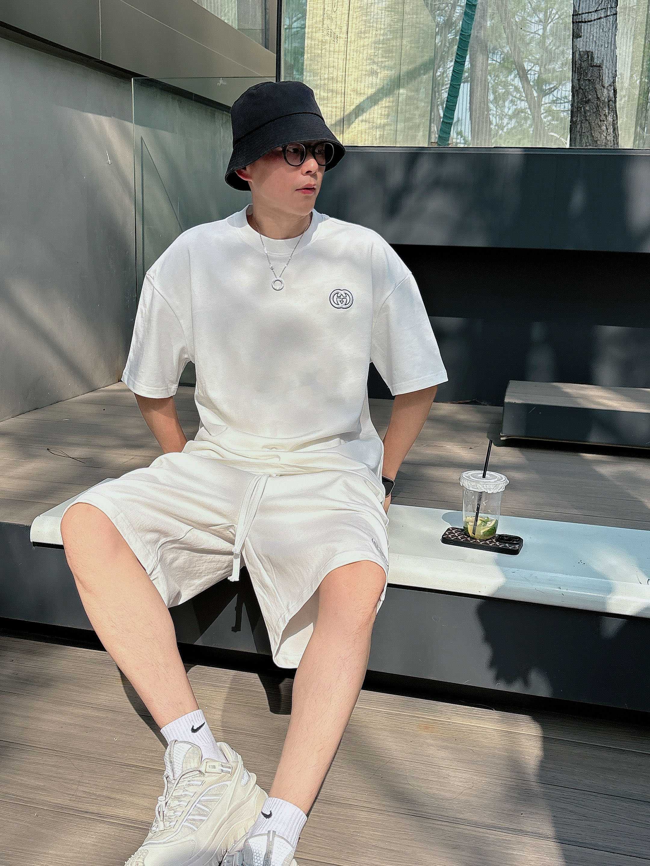 Gucci Heavy Cotton Embroidered Tee and Shorts Set - Stylish Loungewear 7 a1746886498338 1301