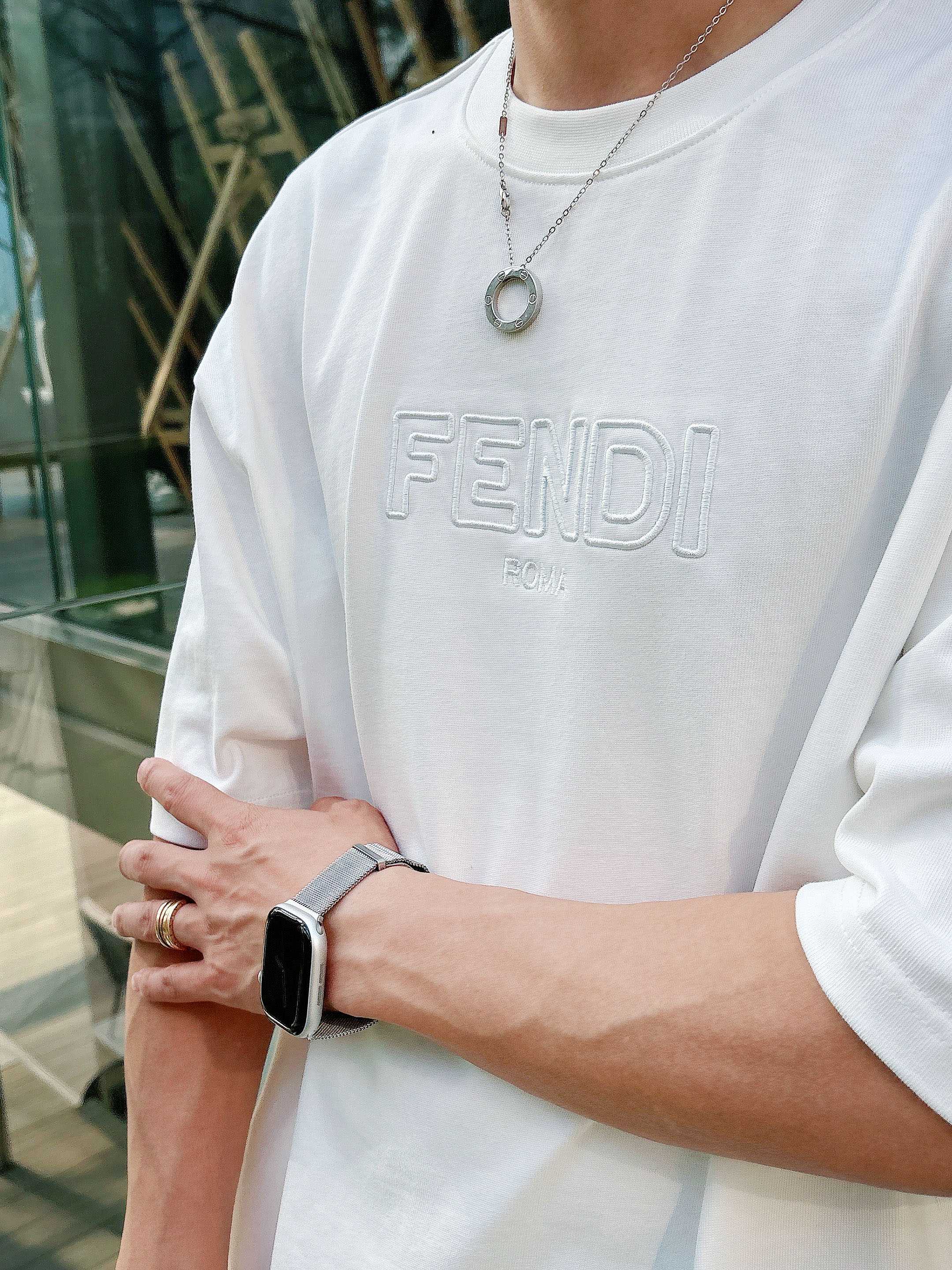 Fendi Heavyweight Embroidered Cotton Tee and Shorts Set - Unisex 9 a1746887094632 7100