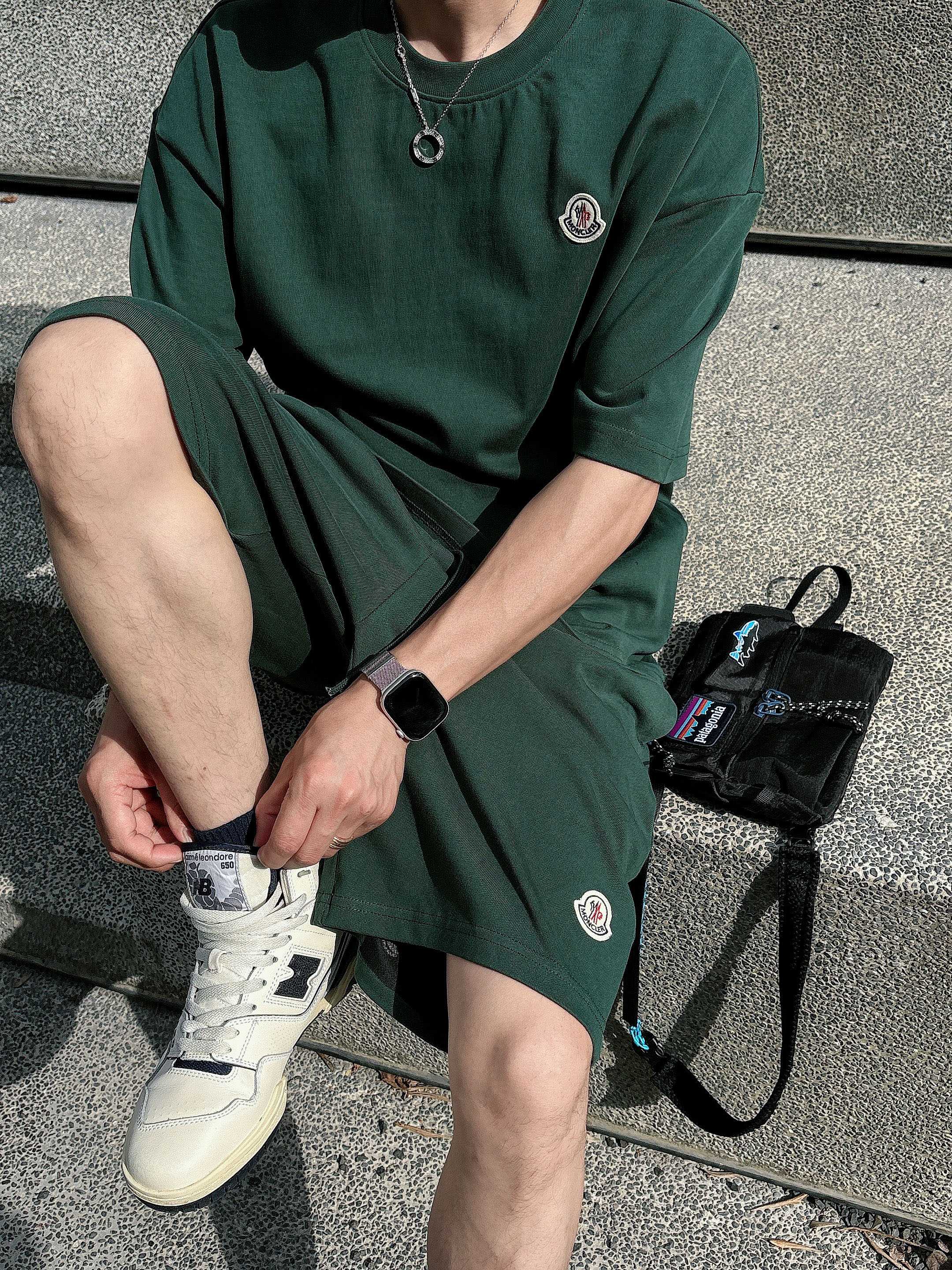 Moncler Heavyweight Cotton Embroidered T-Shirt & Shorts Set - Unisex 5 a1748102861950 8684