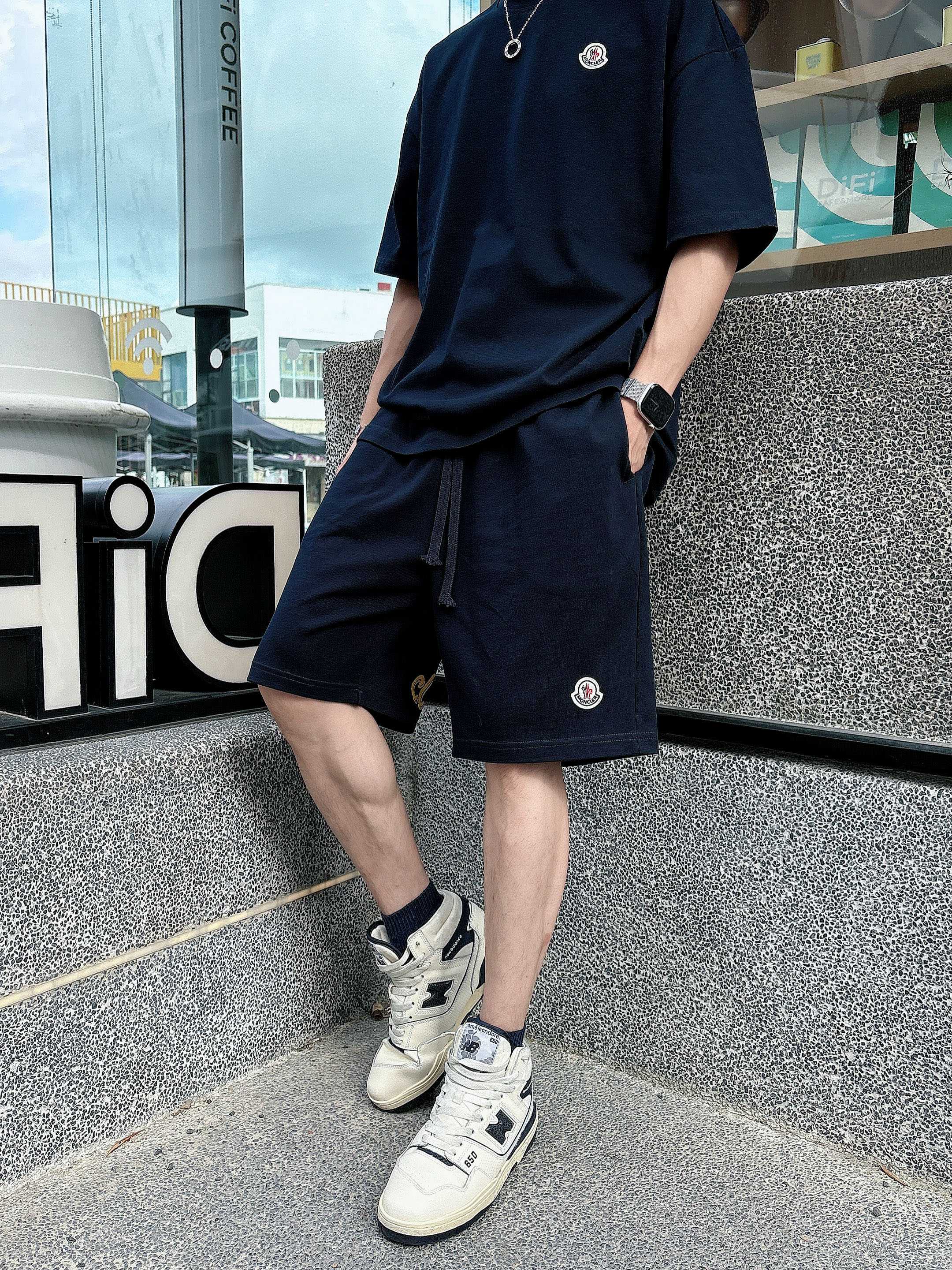 Moncler Heavyweight Embroidered Cotton T-Shirt & Shorts Set - Unisex 3 a1748102900495 7577