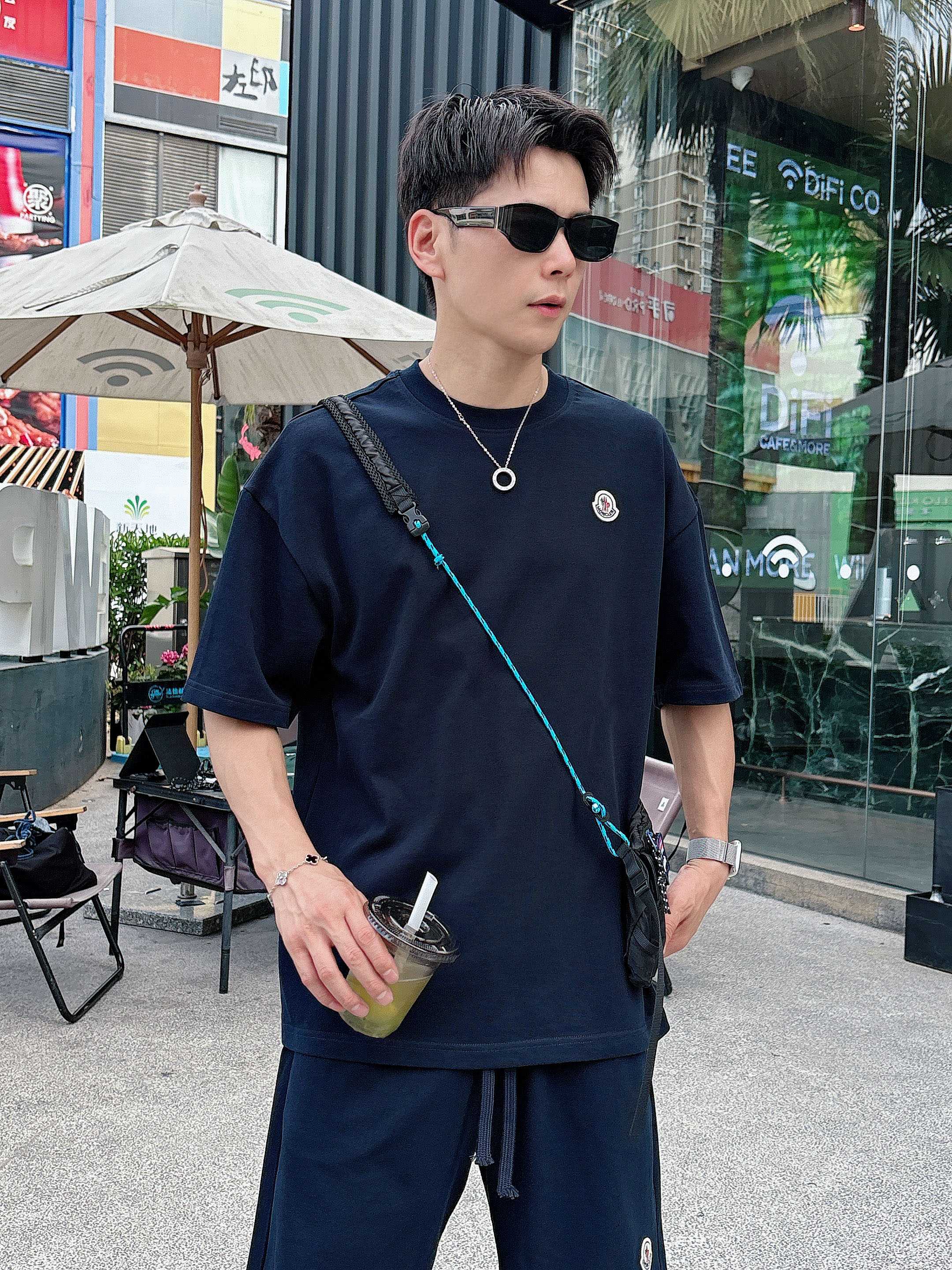 Moncler Heavyweight Cotton T-Shirt & Shorts Set - Embroidered Logo - Unisex 13 a1748103005113 7458