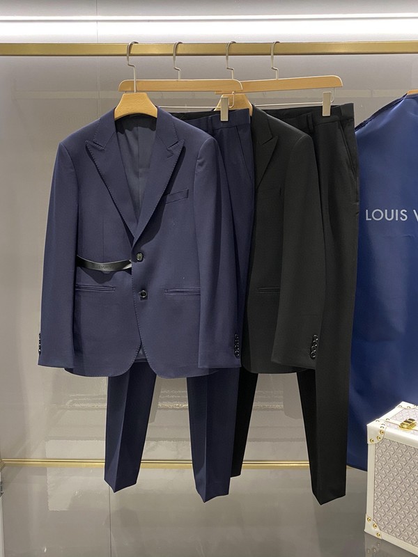 Louis Vuitton Fake Clothing Two Piece Outfits & Matching Sets Black Men Genuine Leather Polyester Sheepskin Spandex Wool Fall/Winter Collection Fashion Casual