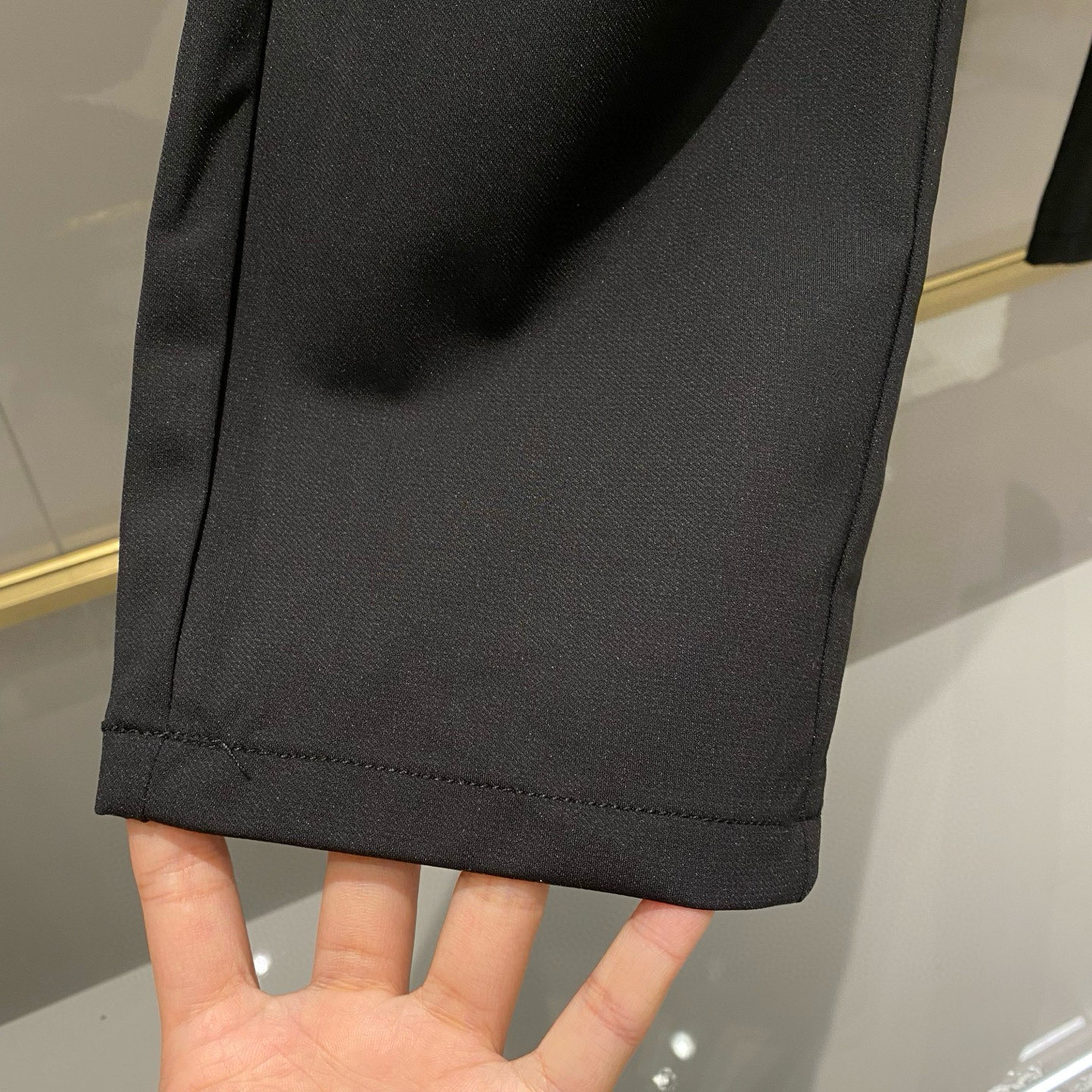 P528 BLACK MALE HIGH-END BUSINESS LEISURE, LIGHT AND PURE COTTON PANTS, DETAILS - 图片 7