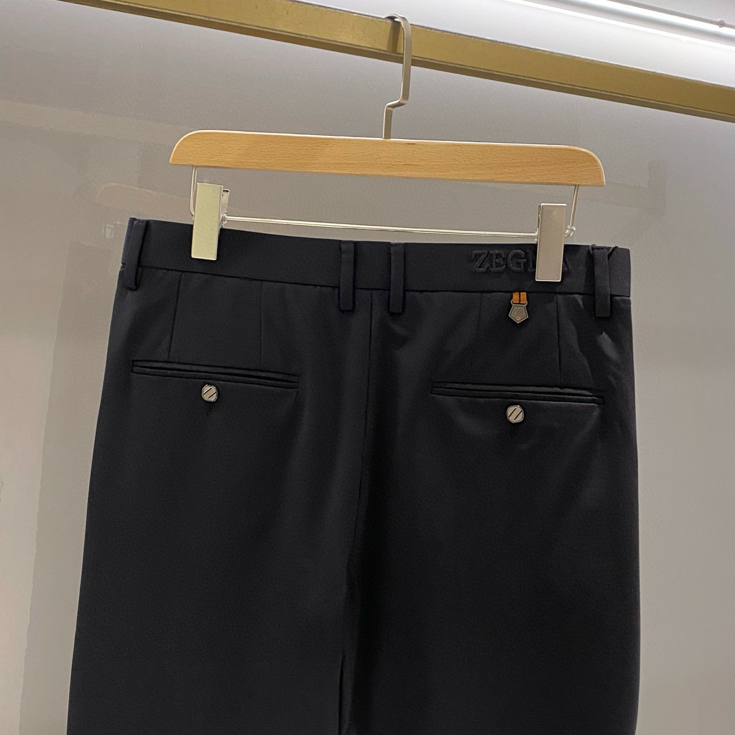 P528 BLACK MALE HIGH-END BUSINESS LEISURE, LIGHT AND PURE COTTON PANTS, DETAILS - 图片 9