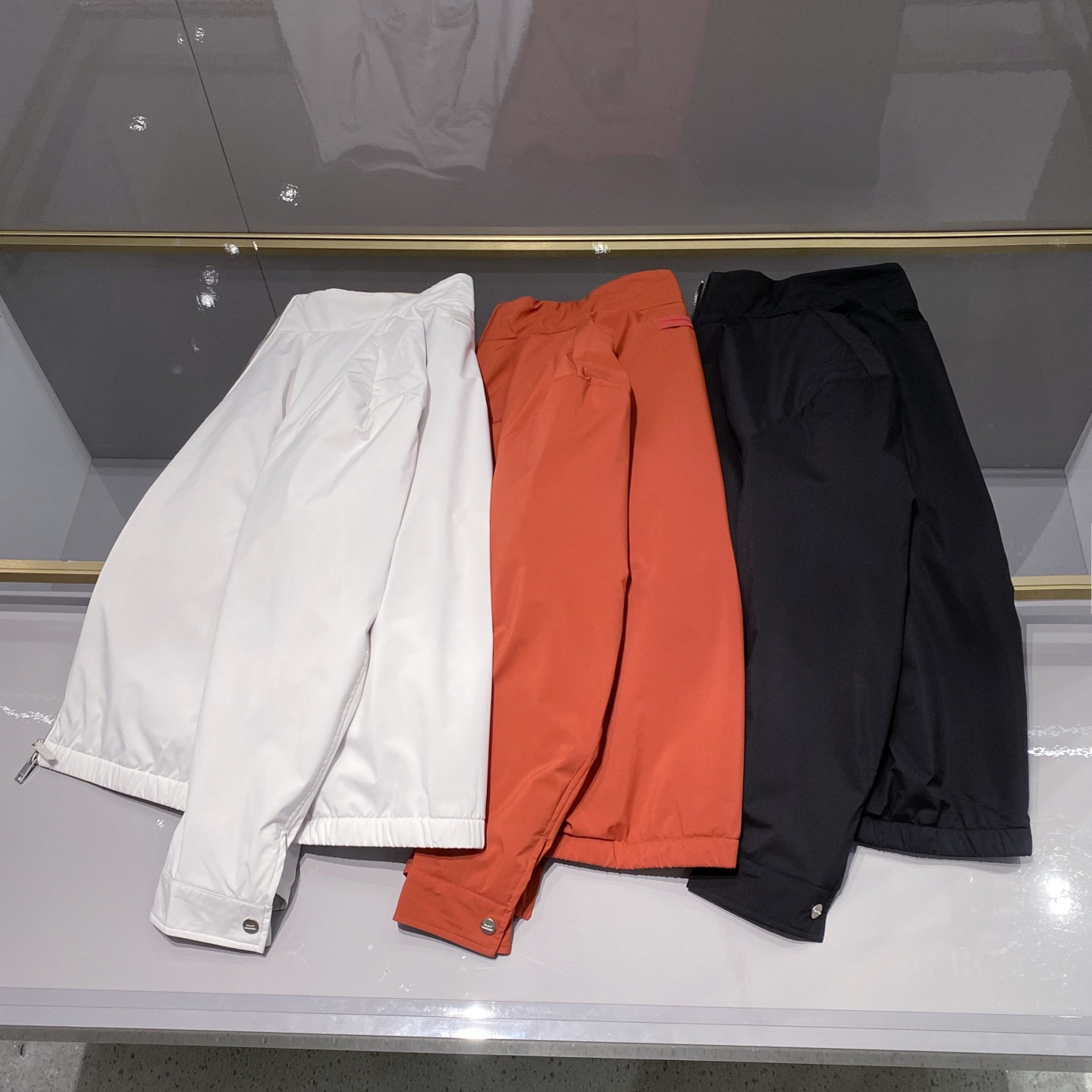 三色高端品质时尚休闲立领薄棉夹克外套