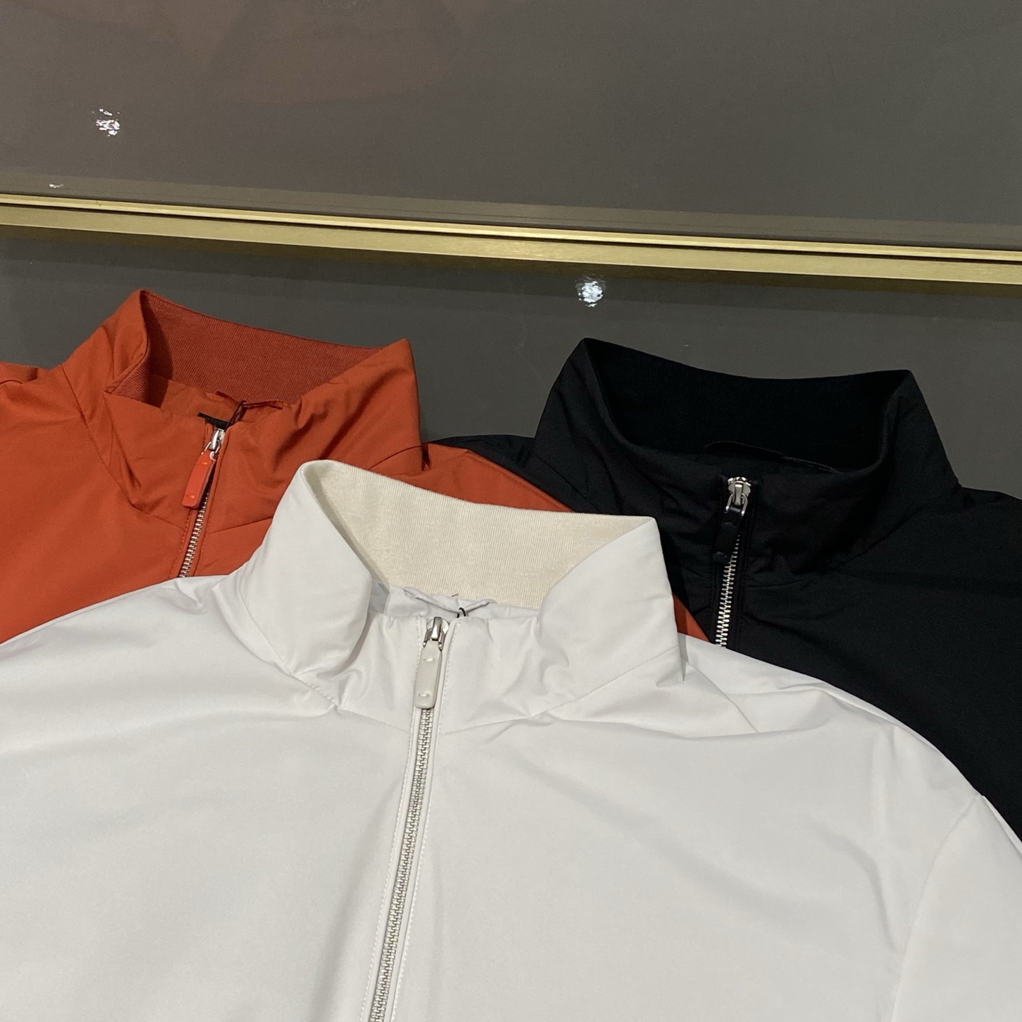 三色高端品质时尚休闲立领薄棉夹克外套