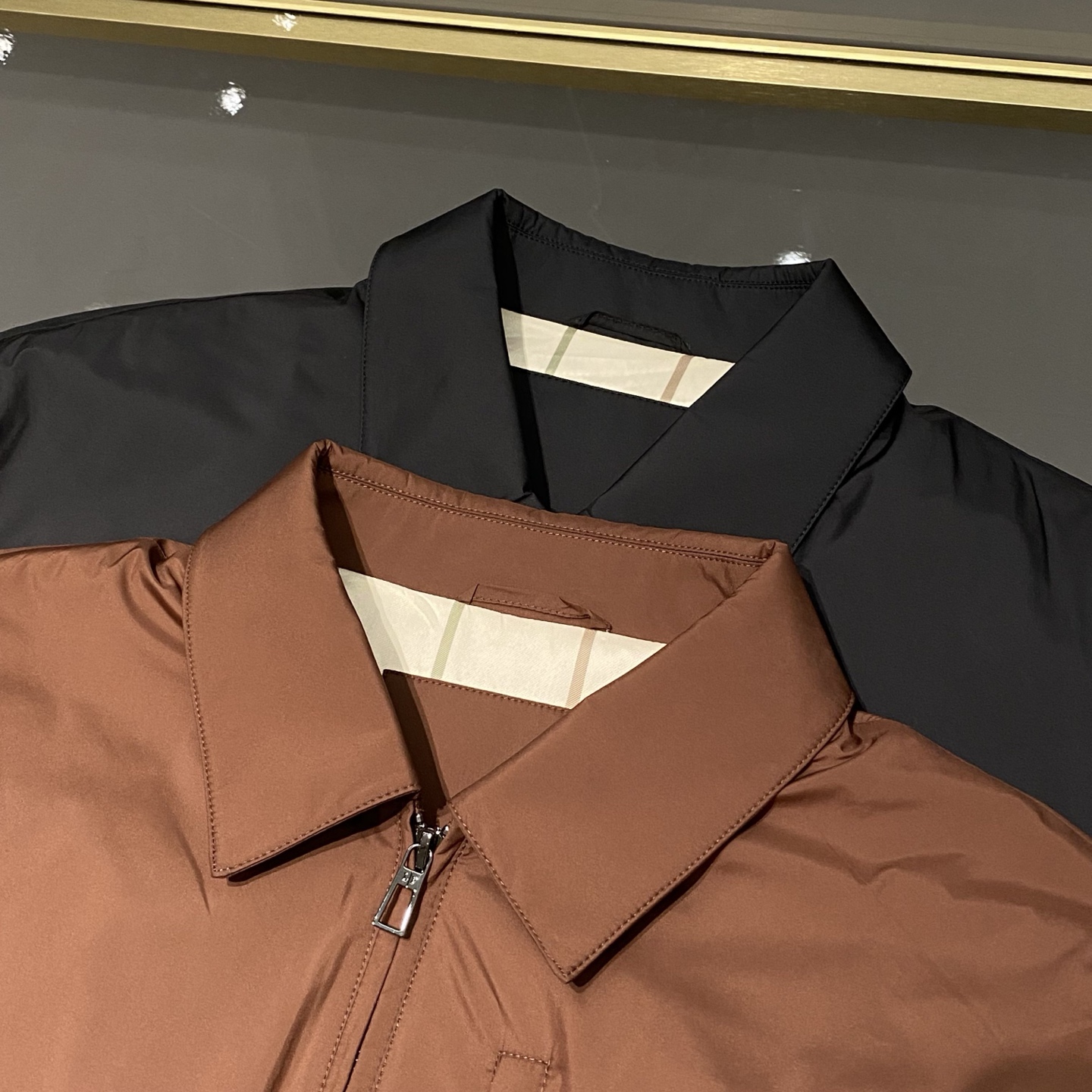 两色高端品质轻商务休闲翻领夹克外套