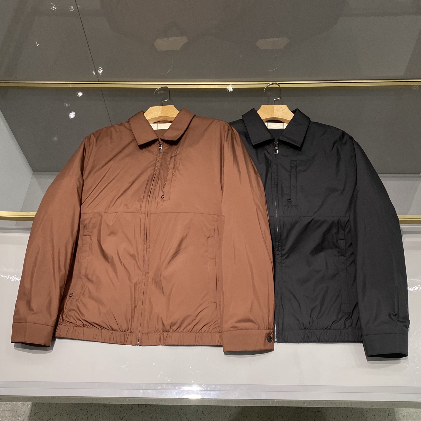 两色高端品质轻商务休闲翻领夹克外套