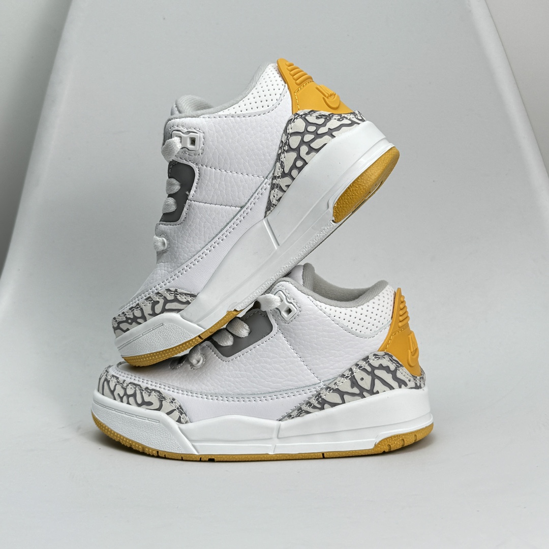 图片[3]-乔3新配色 童鞋码数24-37 公司级✅Air Jordan 3 JTH Justin Timberlake&Tinker Hatfheld 白手稿联名 AJ3 1乔丹3代 aj3 乔3 白手稿 乔丹篮球鞋系列 这款鞋不仅完美再现了白棕水泥White Cement的经典气质，鞋身侧边的Swoosh,更是还原了设计师TinkerHatfield的原始手稿。同时带有3M反光效果，让人炫目！！！ 079JJD-选品中心