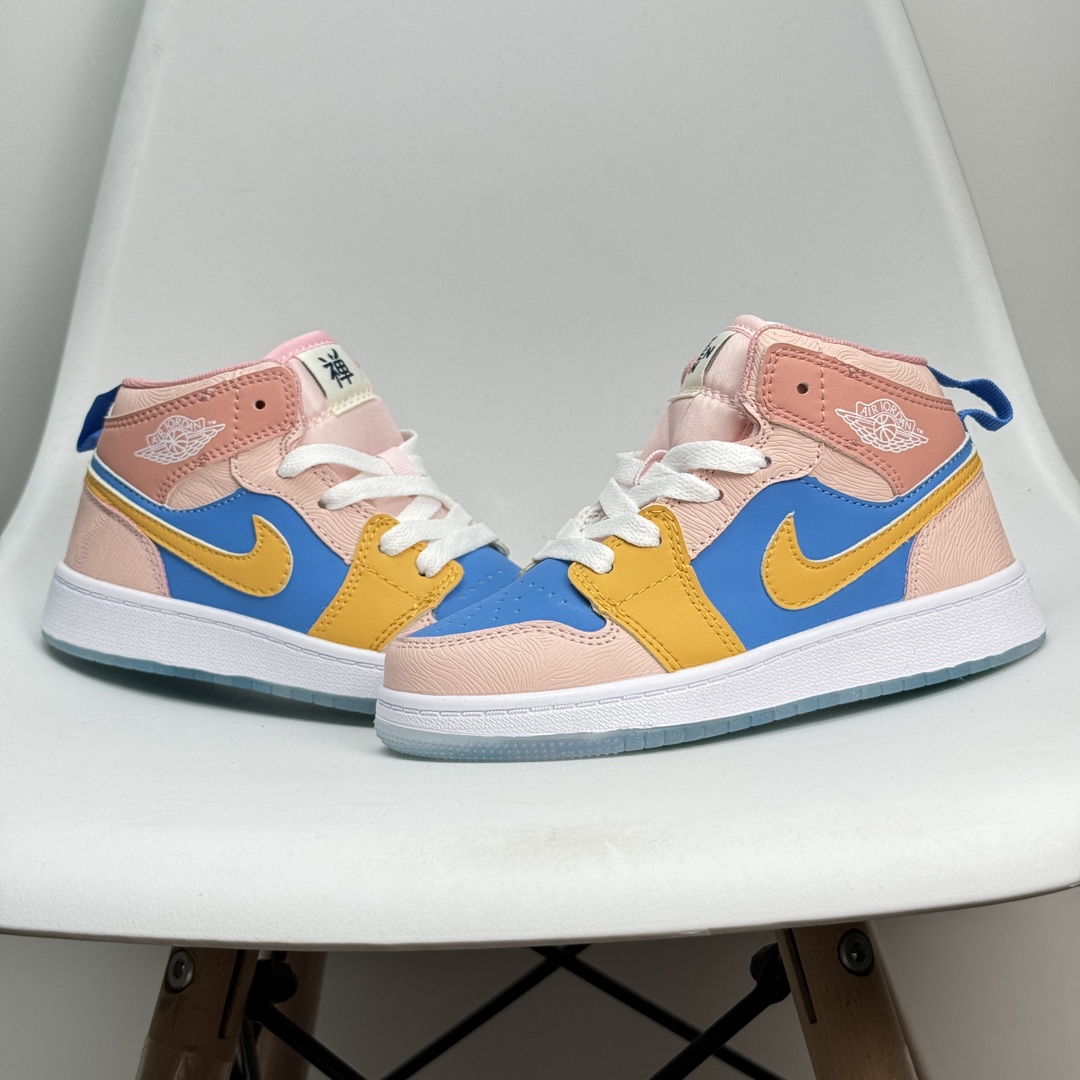 图片[5]-Jordan/乔丹 童鞋版本上线👣你家有个fashion宝贝👶🏻耐克Air Jordan Brand 1 Mid GS\”Hulk\”AJ1乔丹一代低帮经典复古文化休闲运动篮球鞋“乔1低邦童鞋系列” 类型：低邦童鞋 尺码：22 23 24 25 26 27 28 29 30 31 32 33 34 35 36 37 079DND-选品中心