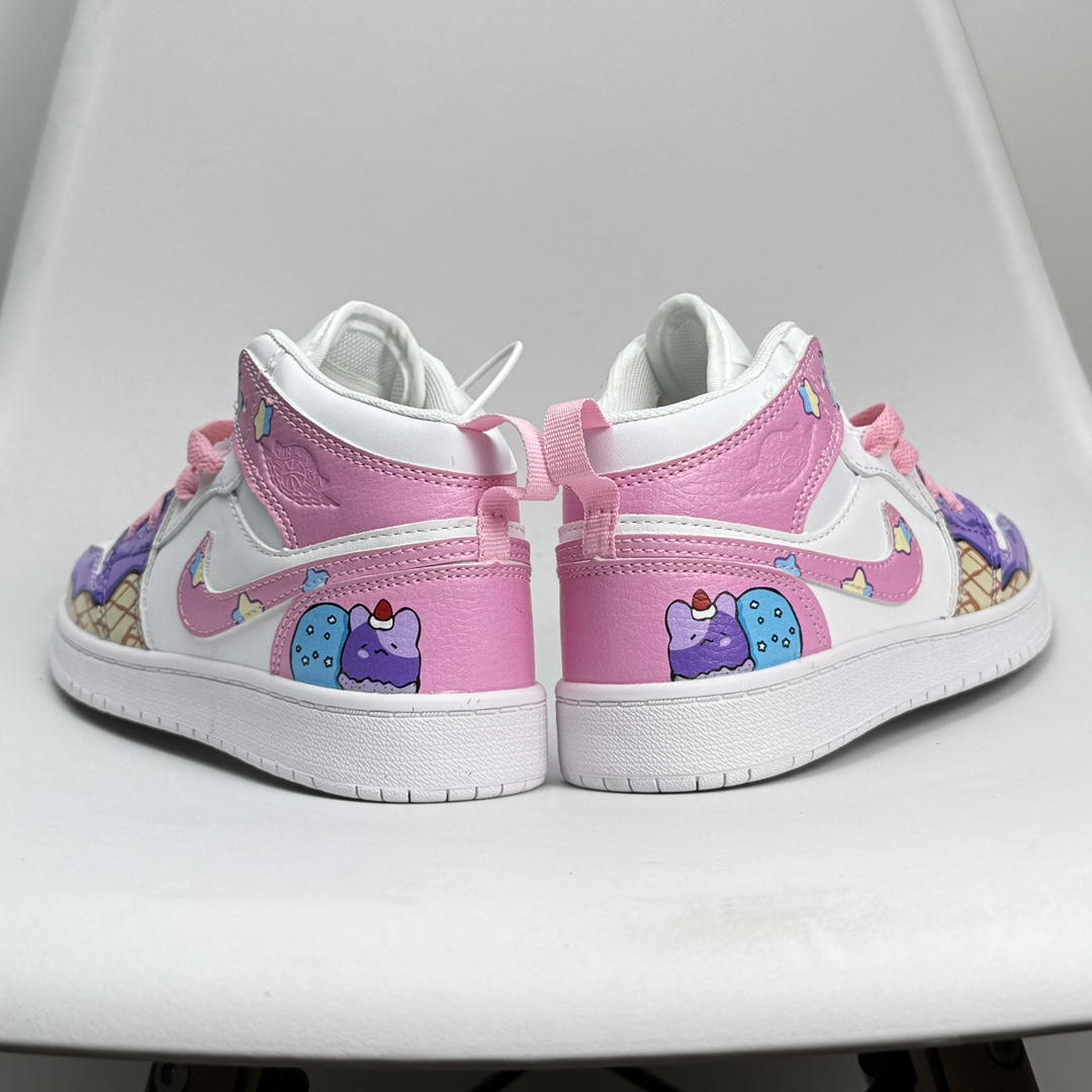 图片[4]-Jordan/乔丹 童鞋版本上线👣你家有个fashion宝贝👶🏻耐克Air Jordan Brand 1 Mid GS\”Hulk\”AJ1乔丹一代低帮经典复古文化休闲运动篮球鞋“乔1低邦童鞋系列” 类型：低邦童鞋 尺码：22 23 24 25 26 27 28 29 30 31 32 33 34 35 36 37 079DND-选品中心