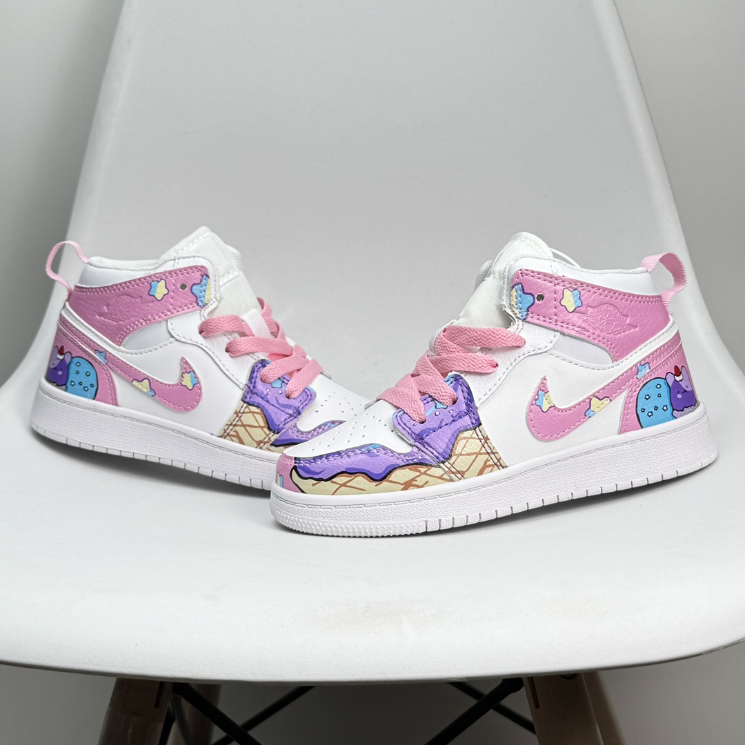 图片[5]-Jordan/乔丹 童鞋版本上线👣你家有个fashion宝贝👶🏻耐克Air Jordan Brand 1 Mid GS\”Hulk\”AJ1乔丹一代低帮经典复古文化休闲运动篮球鞋“乔1低邦童鞋系列” 类型：低邦童鞋 尺码：22 23 24 25 26 27 28 29 30 31 32 33 34 35 36 37 079DND-选品中心