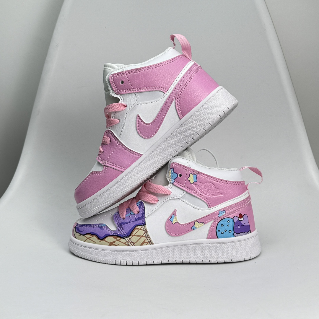 图片[3]-Jordan/乔丹 童鞋版本上线👣你家有个fashion宝贝👶🏻耐克Air Jordan Brand 1 Mid GS\”Hulk\”AJ1乔丹一代低帮经典复古文化休闲运动篮球鞋“乔1低邦童鞋系列” 类型：低邦童鞋 尺码：22 23 24 25 26 27 28 29 30 31 32 33 34 35 36 37 079DND-选品中心