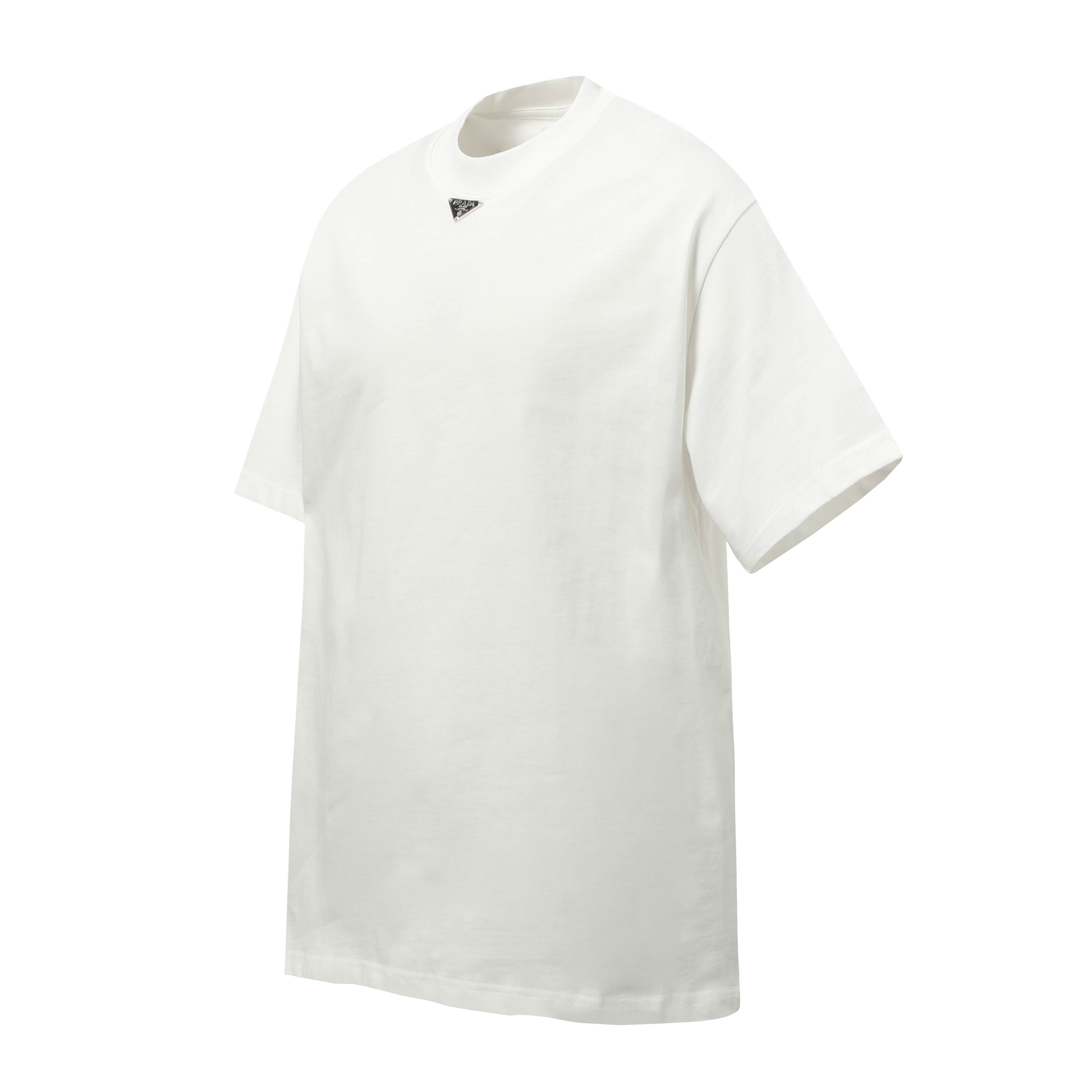 Custom Prada Foundation Pentagram Shorts T-shirt: Top Quality Black Cotton. - 图片 1
