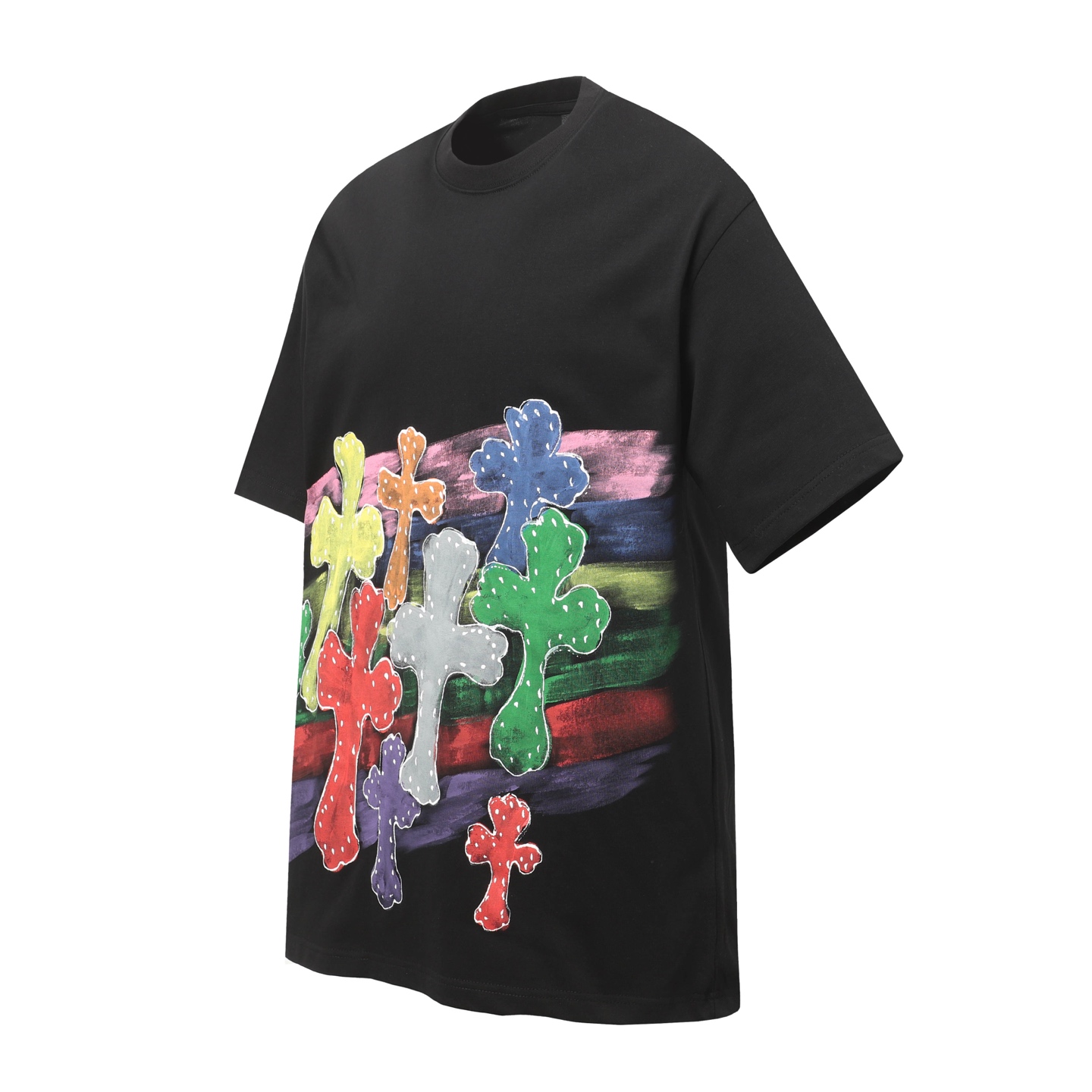 Chrome Hearts CH Crawl Crusade Crosshands T-shirt: High-Quality, Custom Hardware, Unique Design - 图片 1