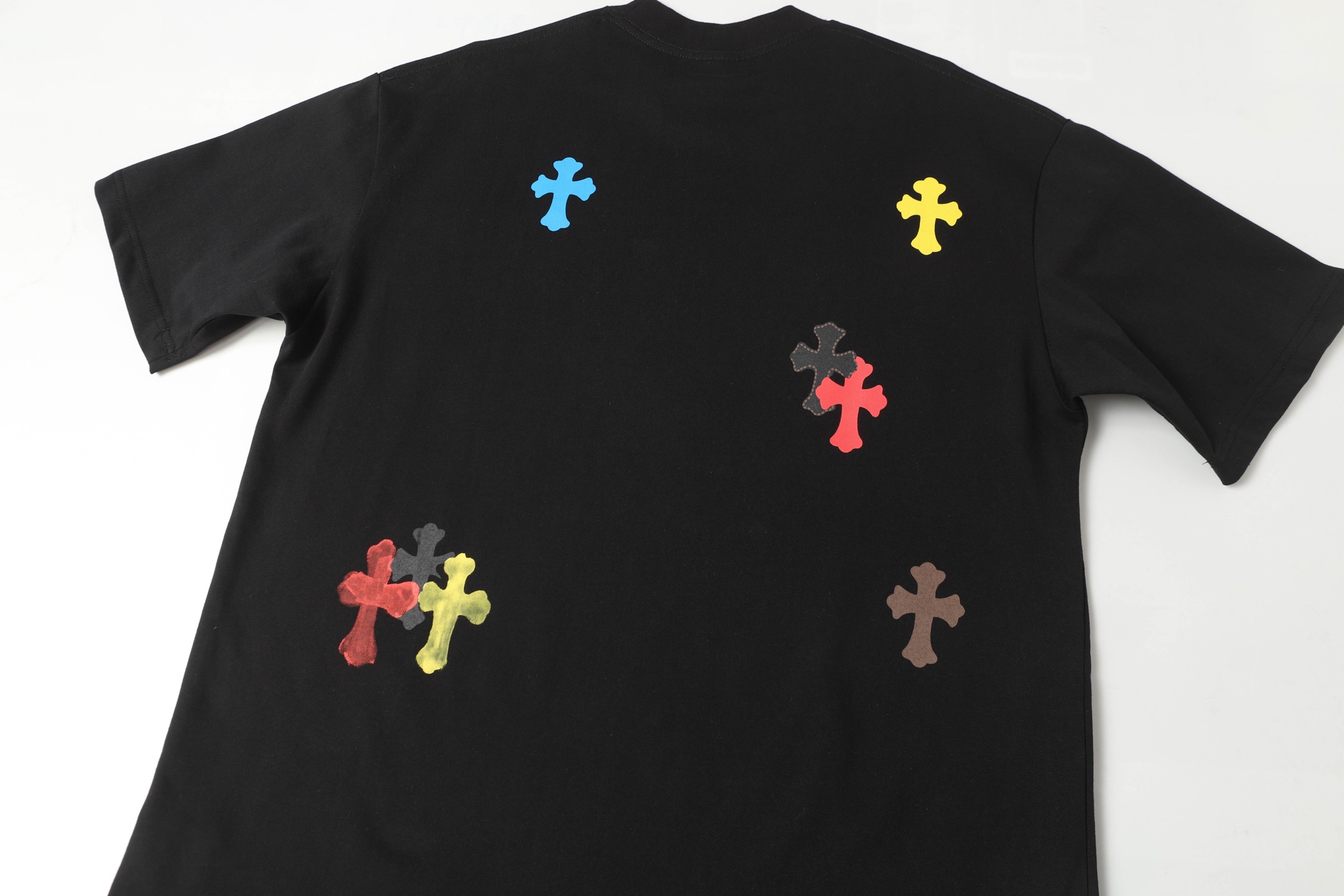 Chrome Hearts CH Crouched Crosses T-Shirt: Top-Quality Customised Design, 280g Cotton - 图片 5