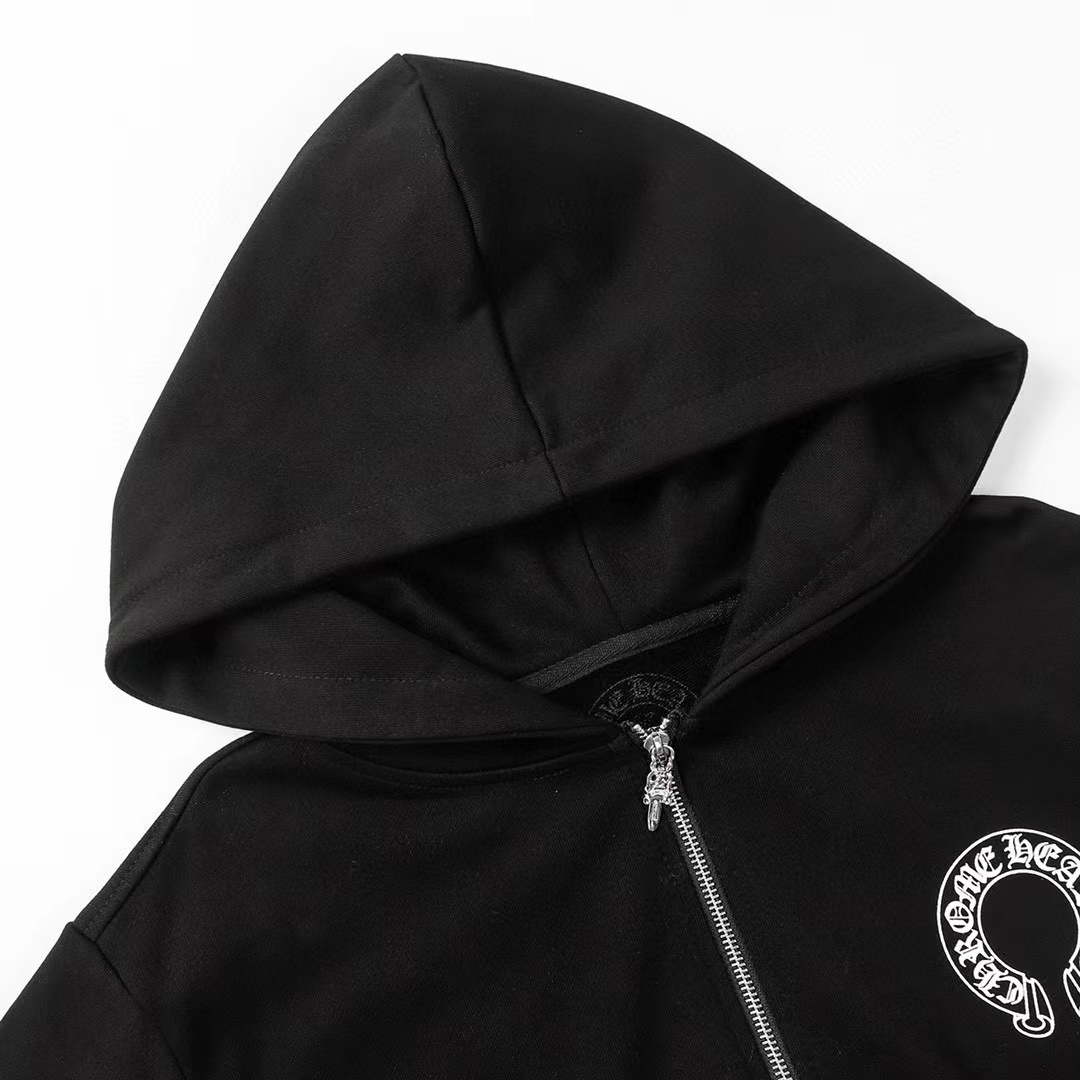 Chrome Hearts 23SS Scroll Horseshoe Zip-Up Hoodie - High Quality 4 i1743588363431 3099 0 2