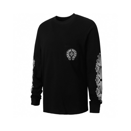 Chrome Hearts 23SS Horseshoe Scroll Print Long Sleeve Cotton T-Shirt 1 Chrome Hearts 23SS Horseshoe Scroll Print Long Sleeve Cotton T-Shirt