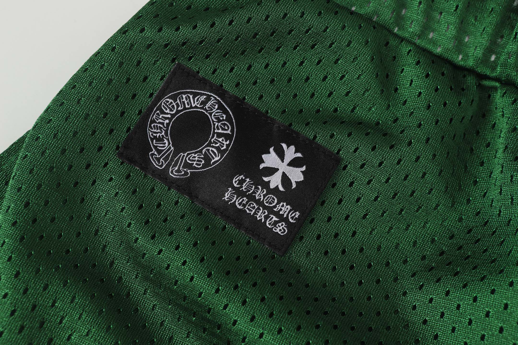 Chrome Hearts Green Mesh Shorts with Sanskrit Print - Stylish and Breathable 6 i1754081496949 3761 0 4