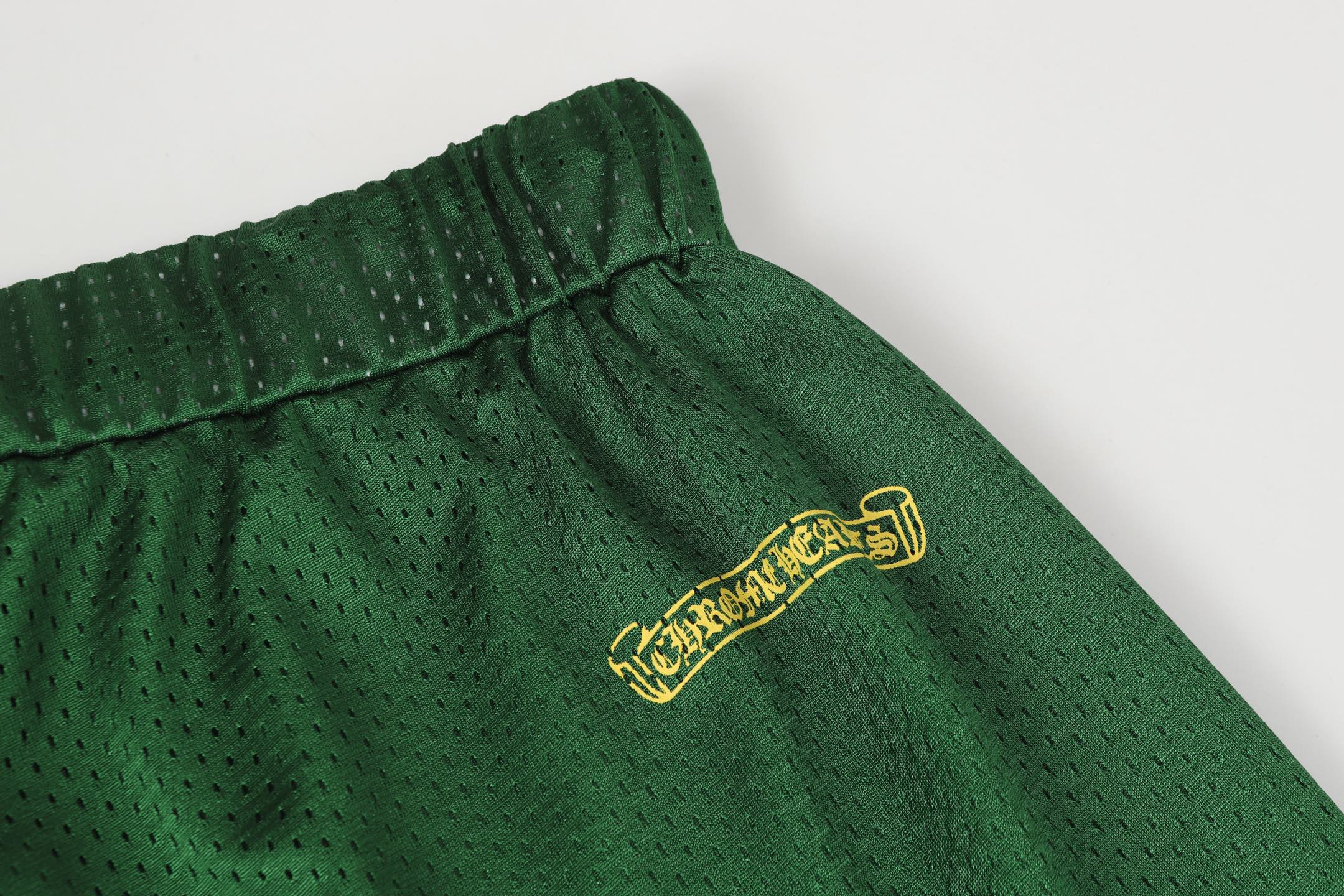 Chrome Hearts Green Mesh Shorts with Sanskrit Print - Stylish and Breathable 13 i1754081497556 8759 0 11