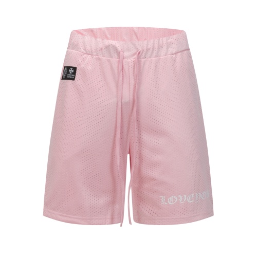 Chrome Hearts Pink Mesh Shorts with Drawstring - Casual Summer Style 1 Chrome Hearts Pink Mesh Shorts with Drawstring - Casual Summer Style
