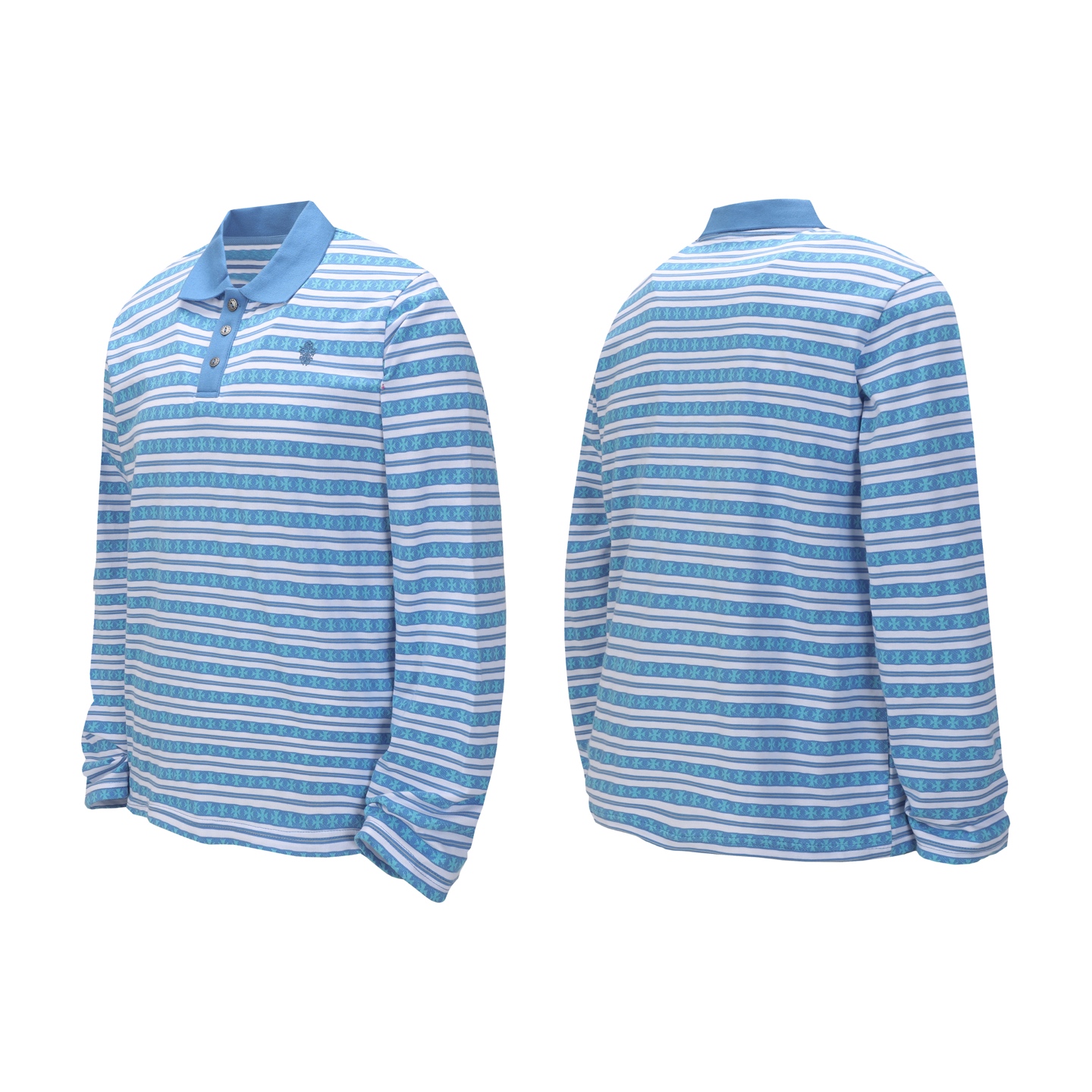 Polo rayé à manches longues pour hommes - Confort et style décontracté
