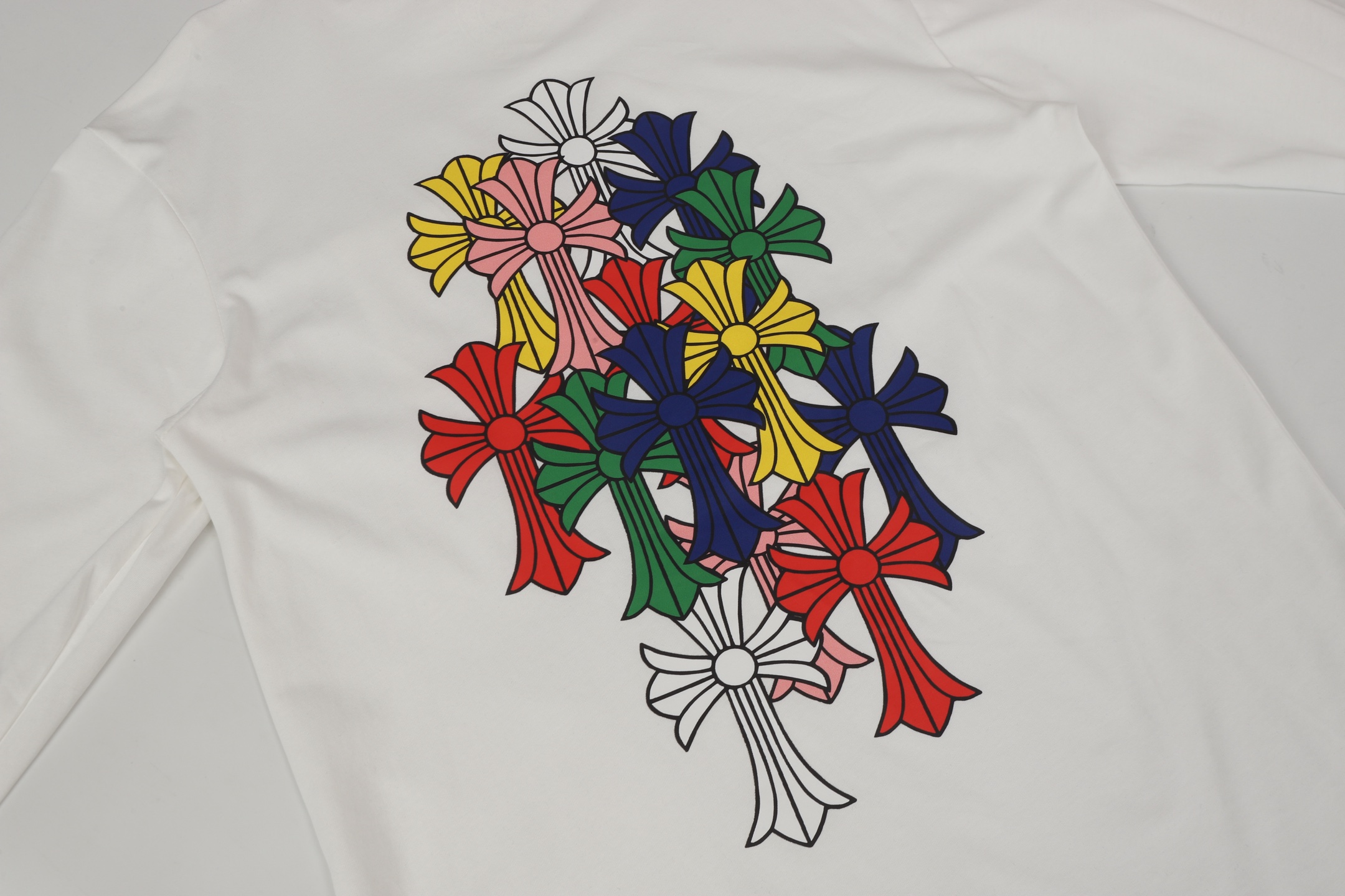 Chrome Hearts Long Sleeve T-Shirt with Colorful Crosses and Lettering 10 i1754469839557 6892 0 8