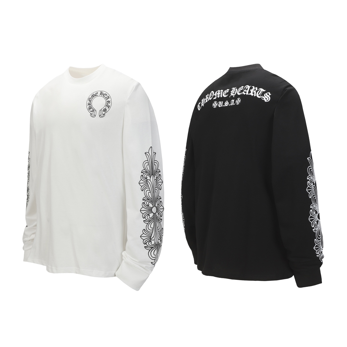 Chrome Hearts 23ss Scroll Long Sleeve T-Shirt, High Quality, Soft & Comfortable