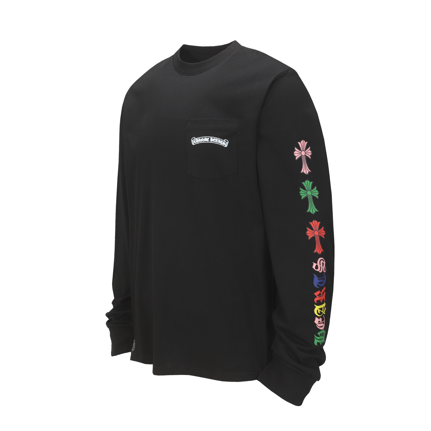 #2108 💰80
-Chrome Hearts/克罗心 彩色十字架✝️梵文字母爆款长袖T桖

-高克重高密度高品质 毛料柔软细腻亲肤 触感软糯丝滑 保暖性亲肤性极佳

-定织定染无色差 无论面料还是做工细节 碾压市面普通版本

-Colour：黑色 白色 

-Size: S M L XL