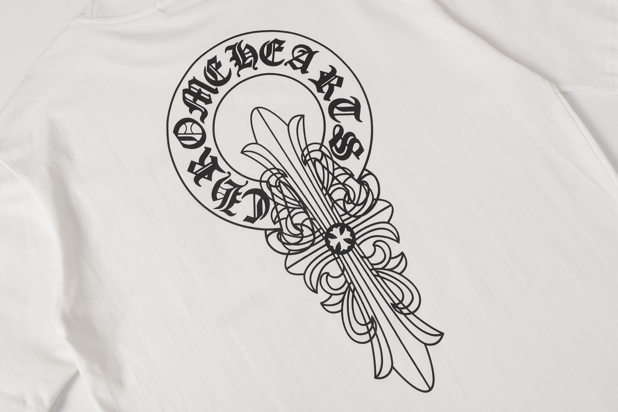 Chrome Hearts Chrome Hearts CH 克罗心彩色马蹄梵文字母印花短袖T桖