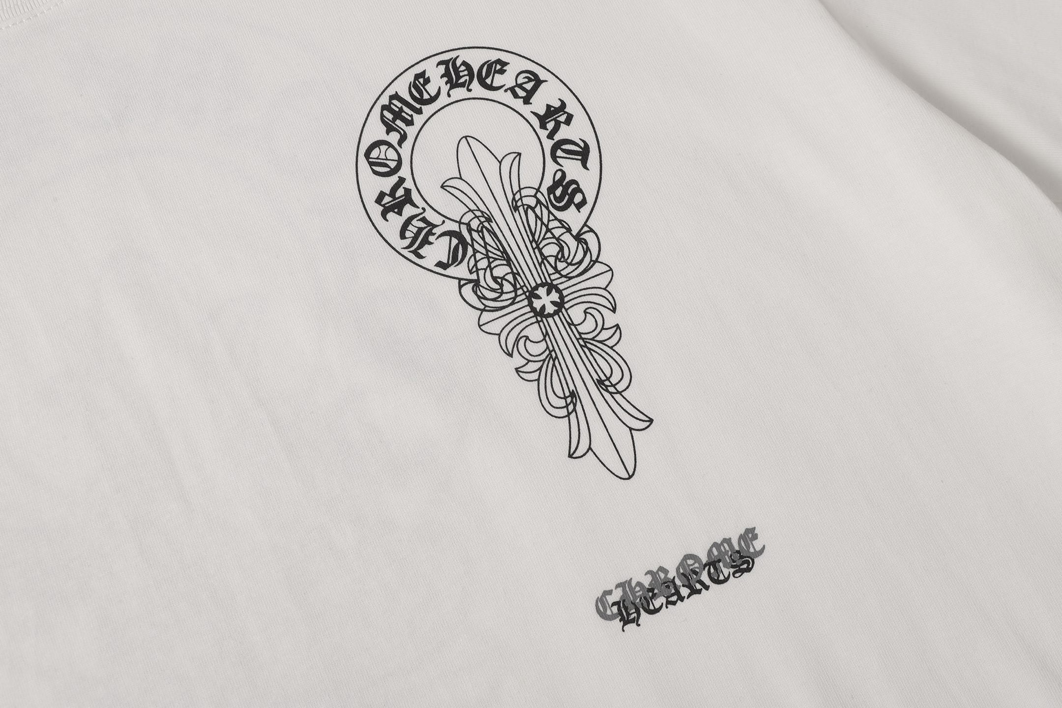 Chrome Hearts Chrome Hearts CH 克罗心彩色马蹄梵文字母印花短袖T桖