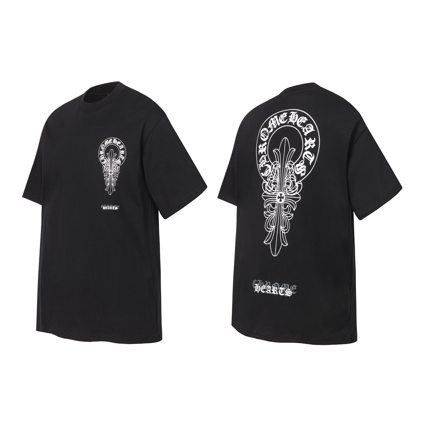 Chrome Hearts Chrome Hearts CH 克罗心彩色马蹄梵文字母印花短袖T桖
