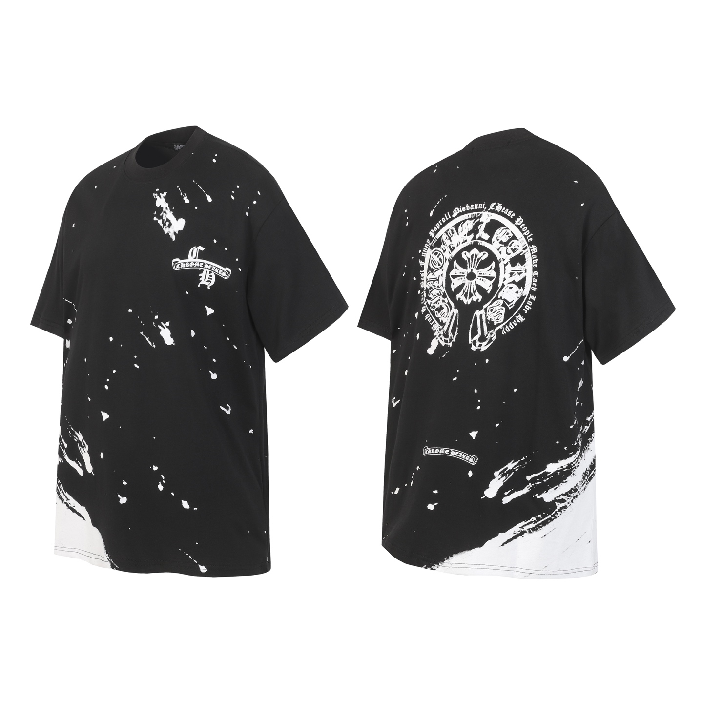 Chrome Hearts Chrome Hearts/克罗心泼墨马蹄模糊印花短袖T桖