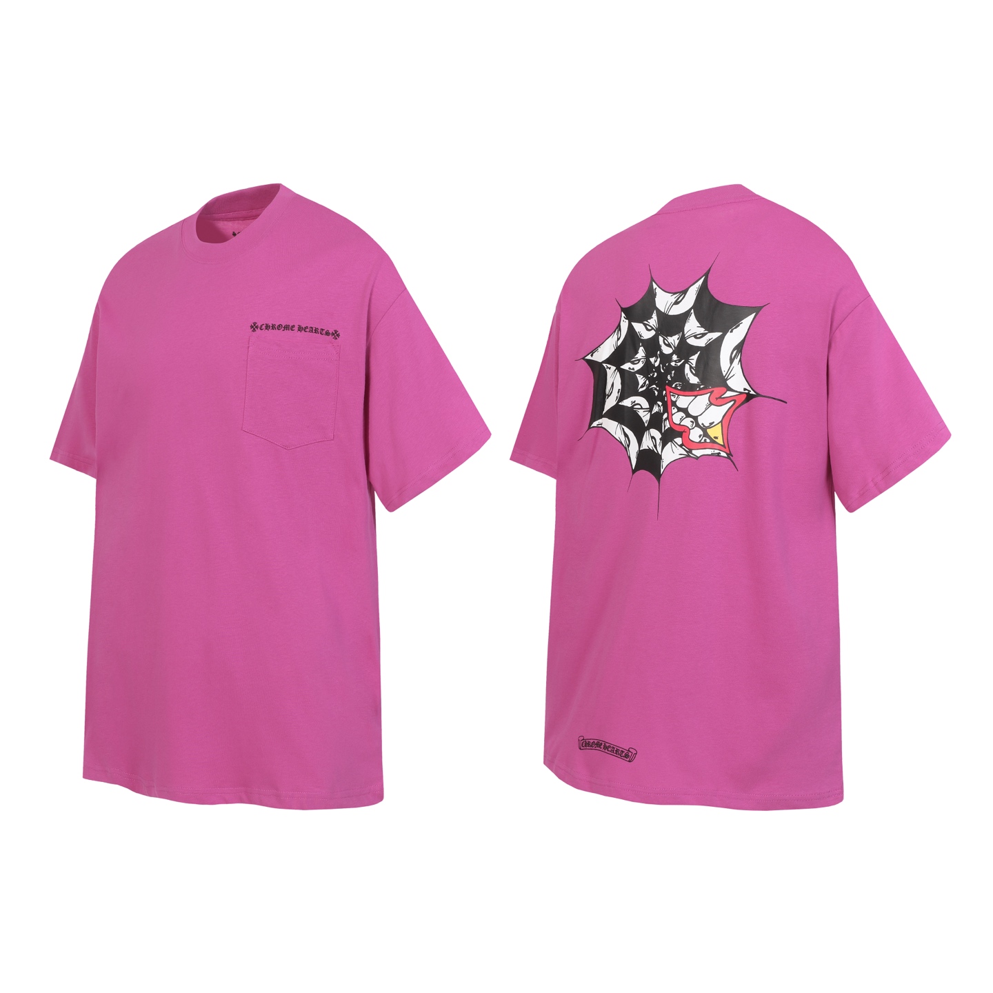 Chrome Hearts Chrome Hearts/克罗心涂鸦 蜘蛛网 恶搞短袖T桖