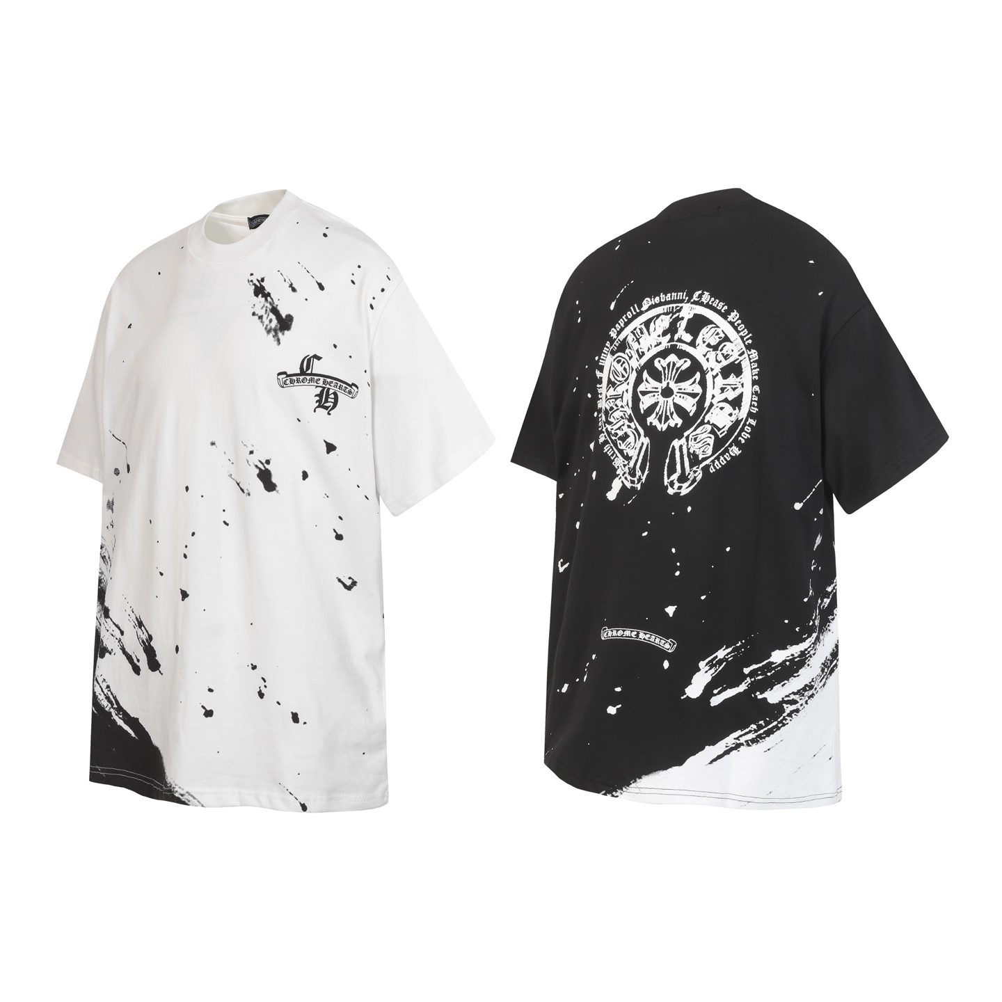 Chrome Hearts Chrome Hearts/克罗心泼墨马蹄模糊印花短袖T桖