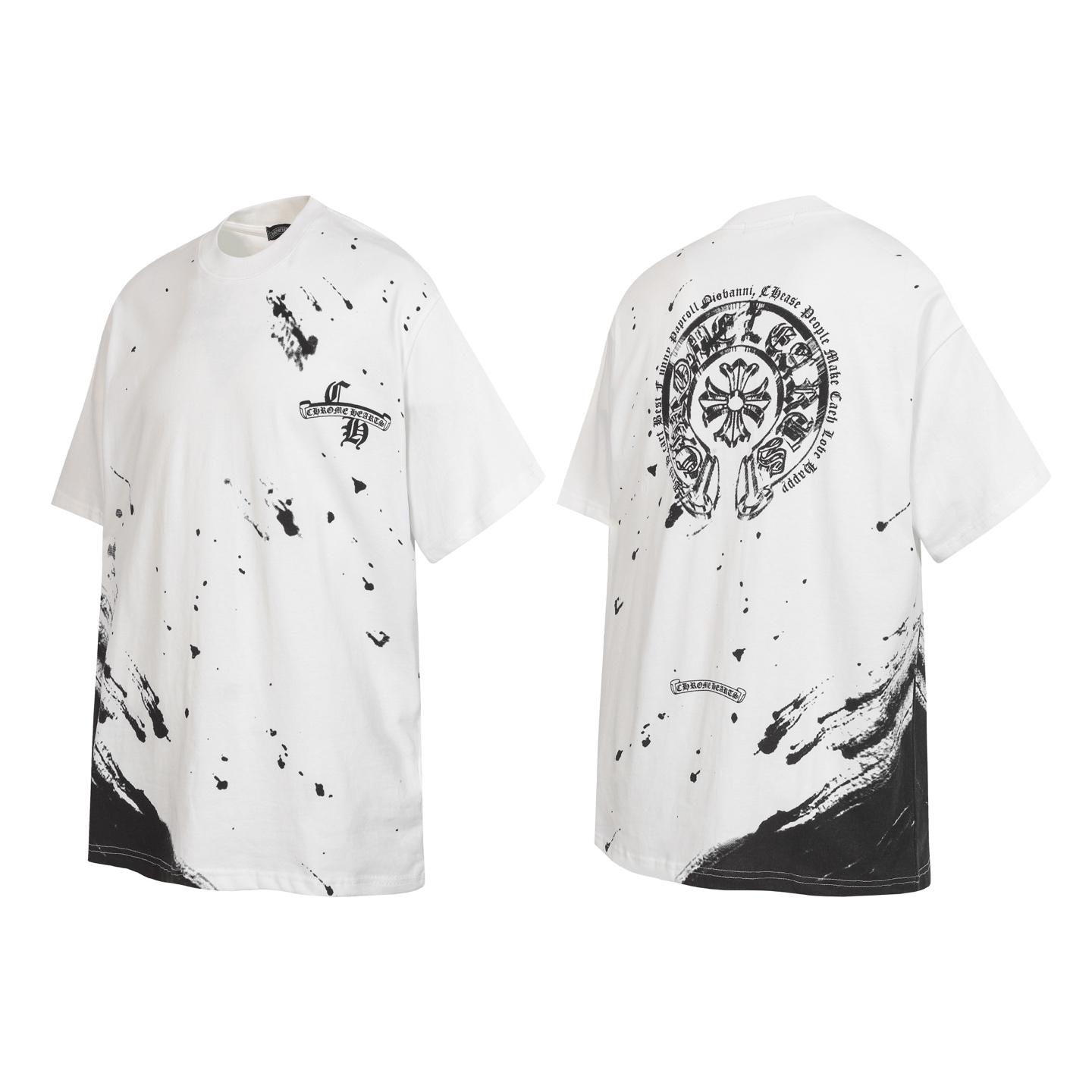 Chrome Hearts Chrome Hearts/克罗心泼墨马蹄模糊印花短袖T桖
