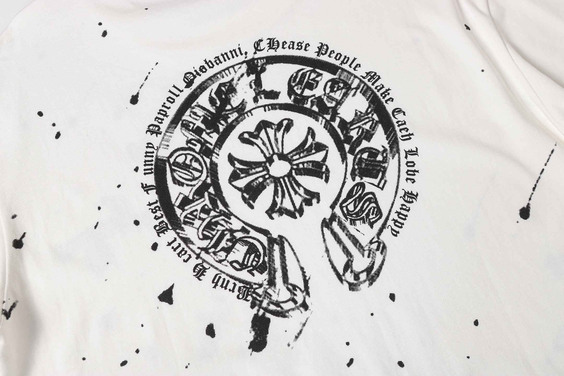 Chrome Hearts Chrome Hearts/克罗心泼墨马蹄模糊印花短袖T桖