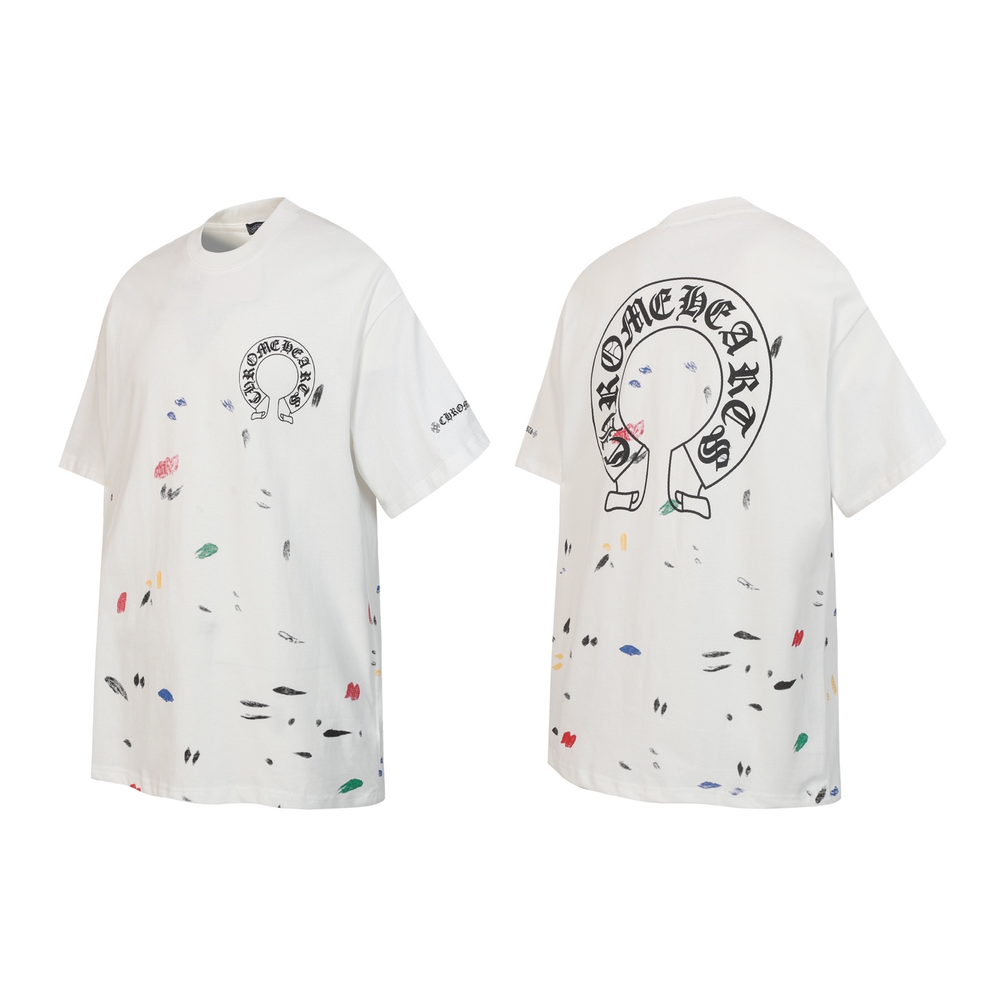 Chrome Hearts Chrome Hearts/克罗心泼墨马蹄印花短袖T桖