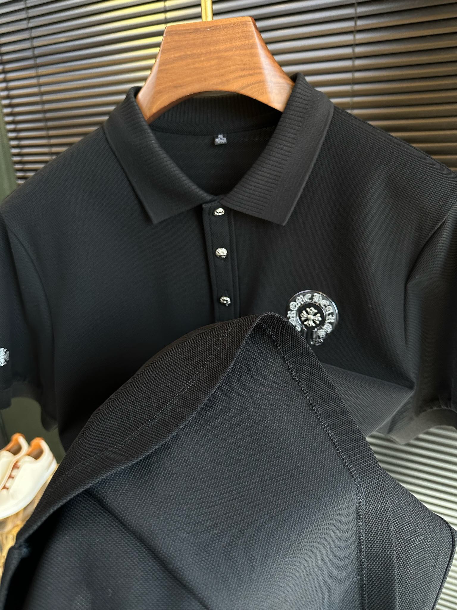 ChromHea&克罗️2024SS新款Polo衫柜子在售爆款采用定制100%双丝光网眼珠地面料抗皱吸汗