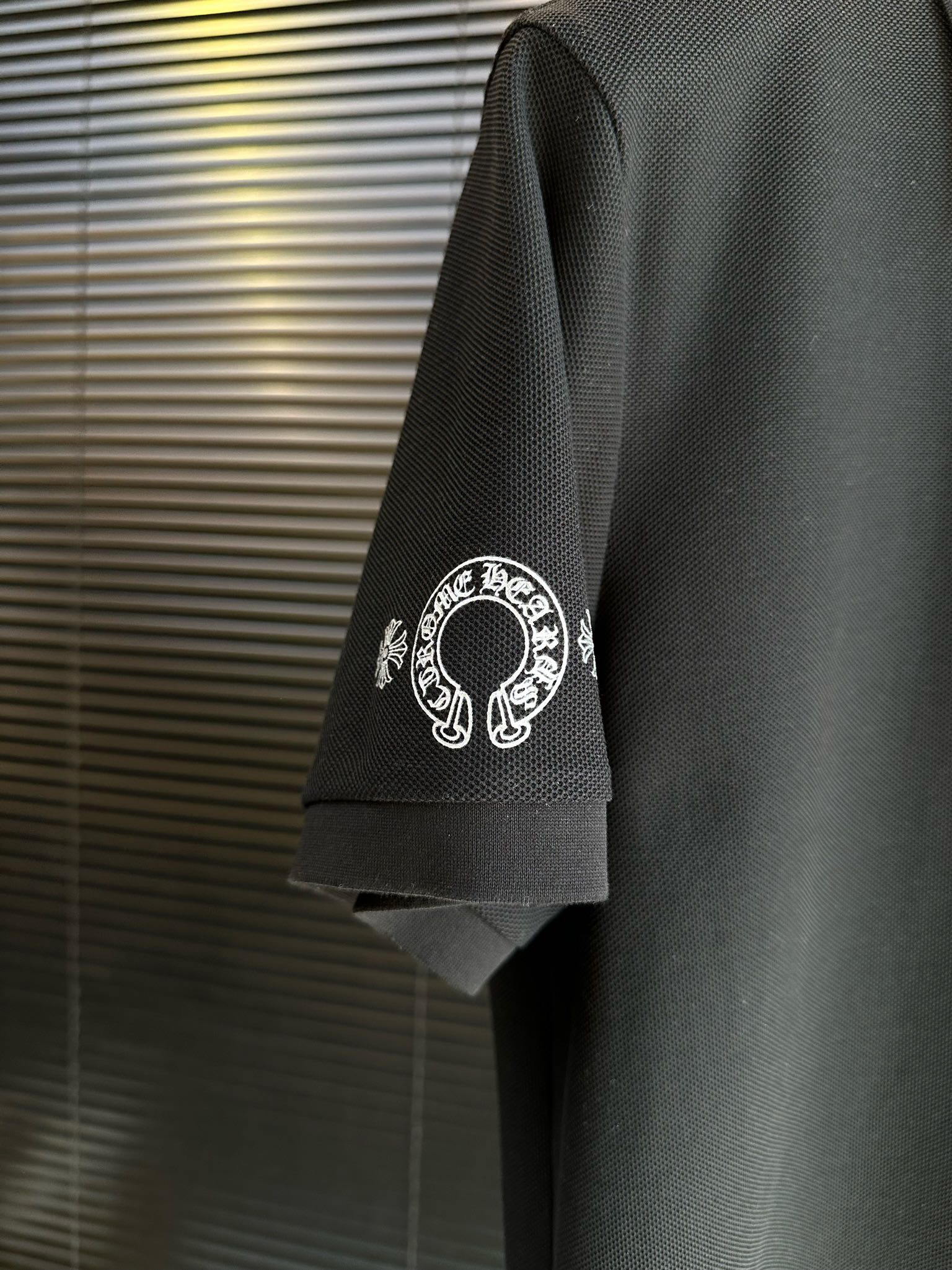 ChromHea&克罗️2024SS新款Polo衫柜子在售爆款采用定制100%双丝光网眼珠地面料抗皱吸汗